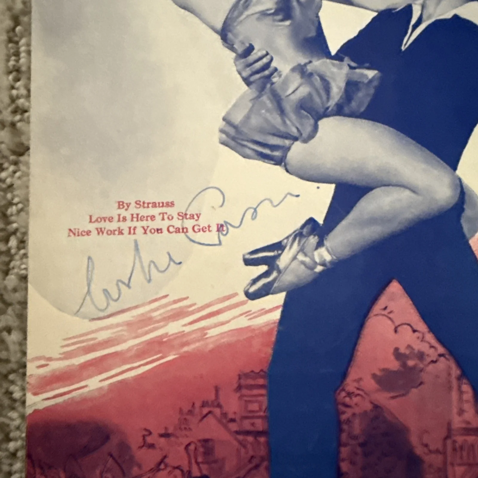 Leslie Caron Signed Autograph Sheet Music An American In Paris COA, image 4