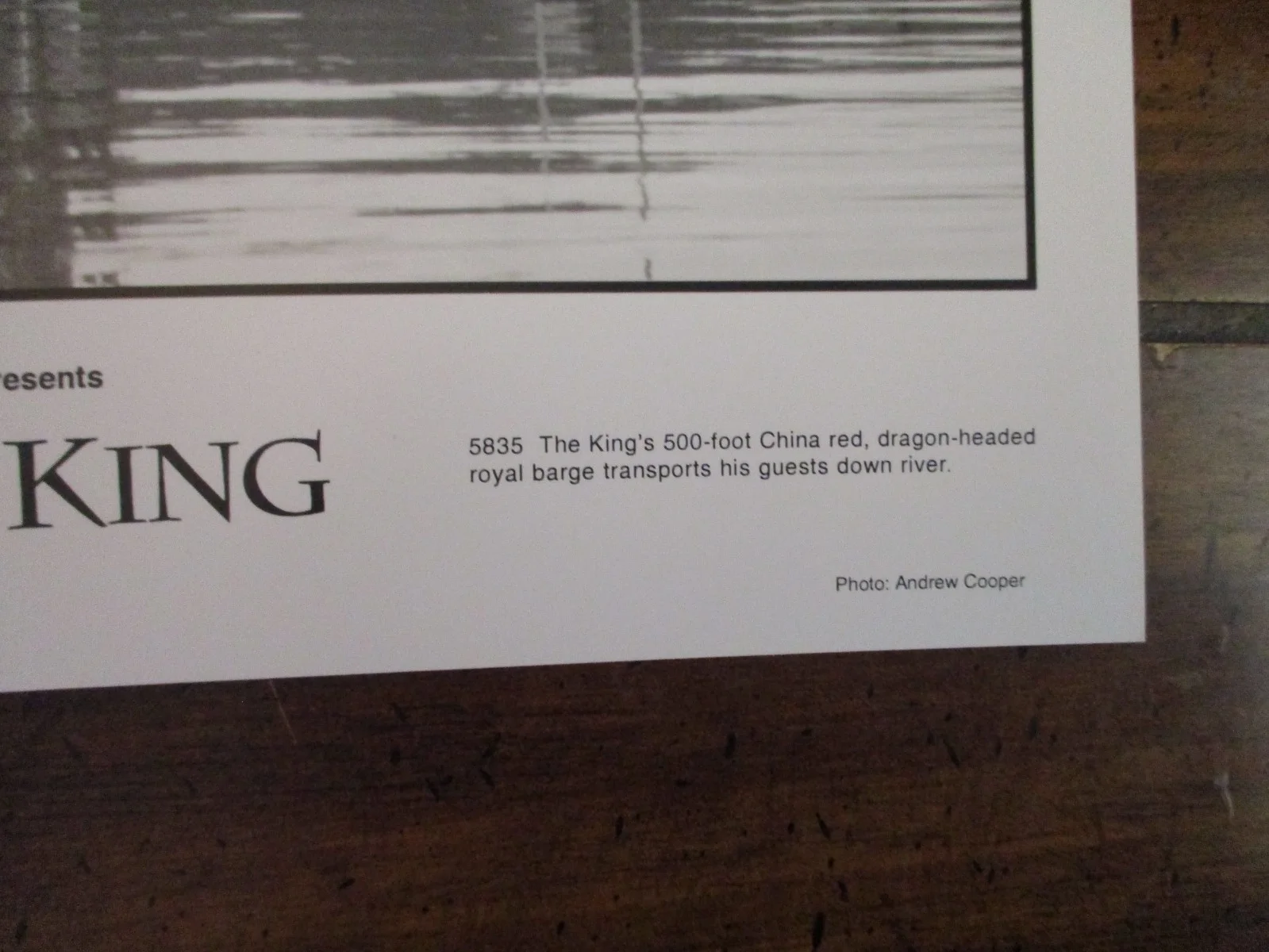(ANNA AND THE KING/Royal Barge) 1999 10 x 8 Black and White Press Photo, image 2