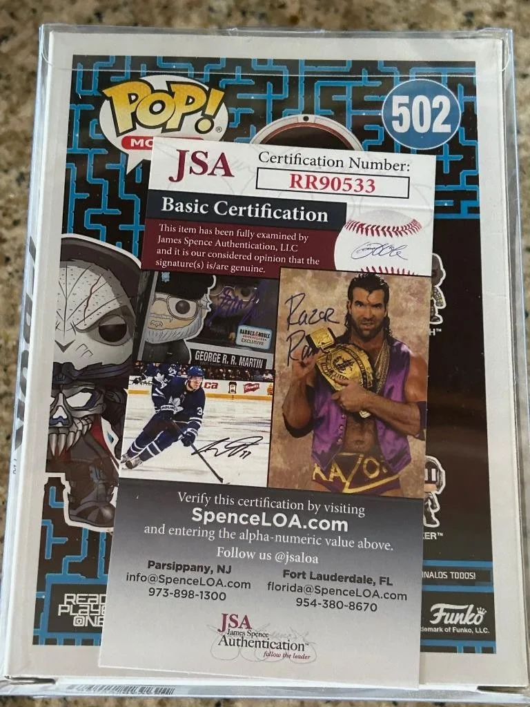 TJ MILLER — TJ MILLER READY PLAYER ONE MOVIE iROK COMEDIAN DEADPOOL SIGNED FUNKO POP JSA COA, image 5
