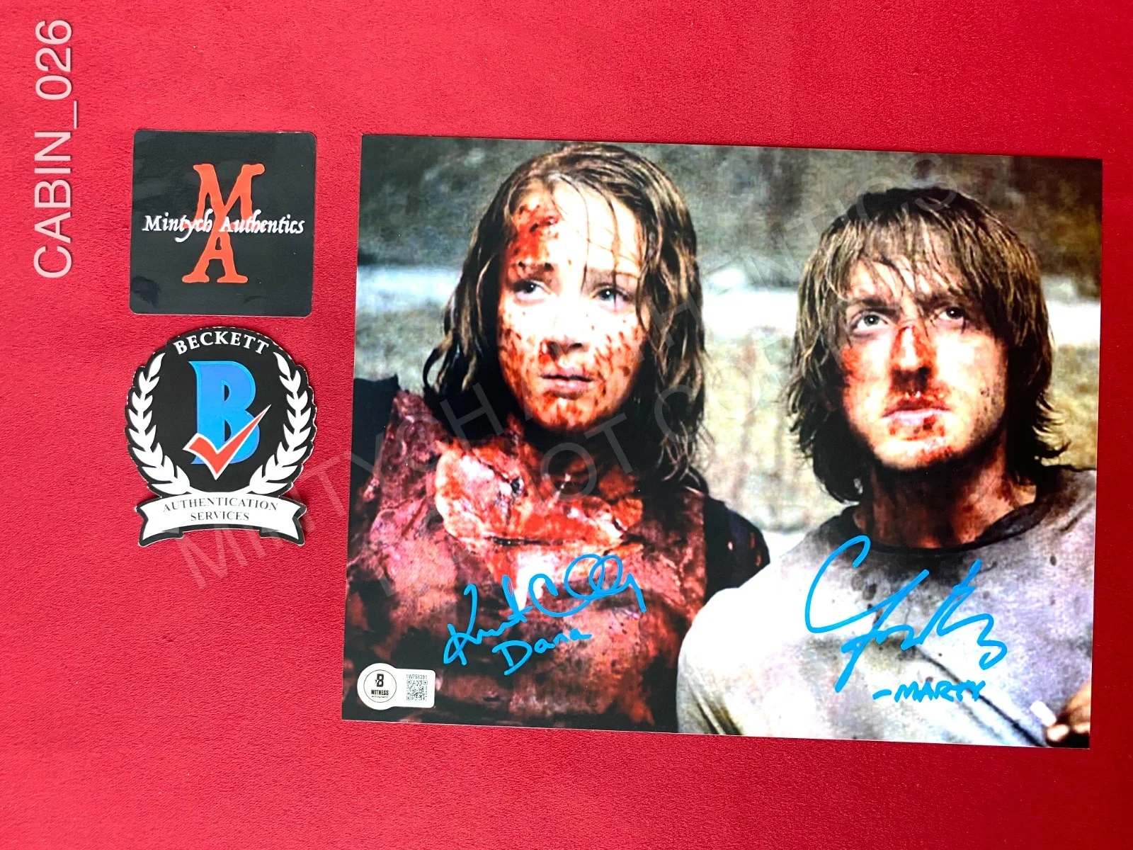 Kristen Connolly, Fran Kranz — Kristen Connolly Fran Kranz dual signed Cabin in the Woods 8x10 photo Beckett