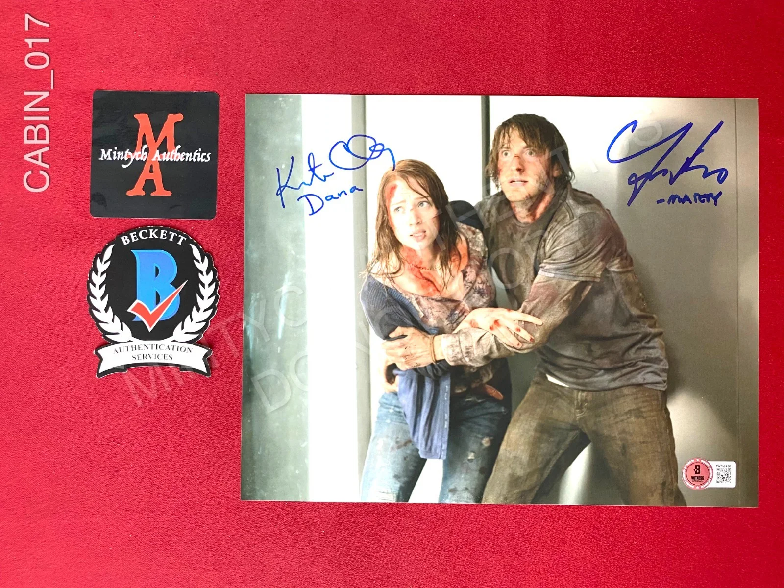 Kristen Connolly, Fran Kranz — Kristen Connolly Fran Kranz dual signed Cabin in the Woods 8x10 photo Beckett