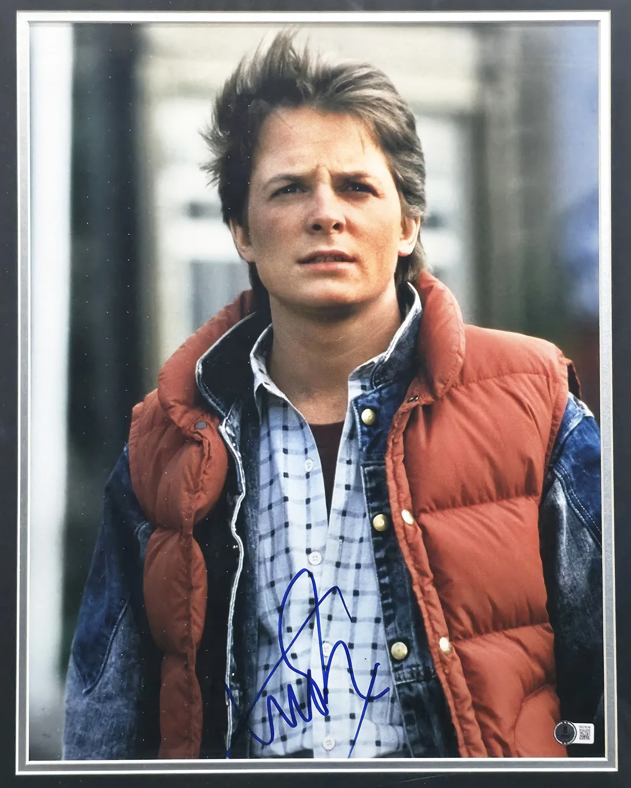 Michael J. Fox — Michael J. Fox Auto Framed 16x20 Photo Back to the Future Beckett Wit 76348, изображение 2
