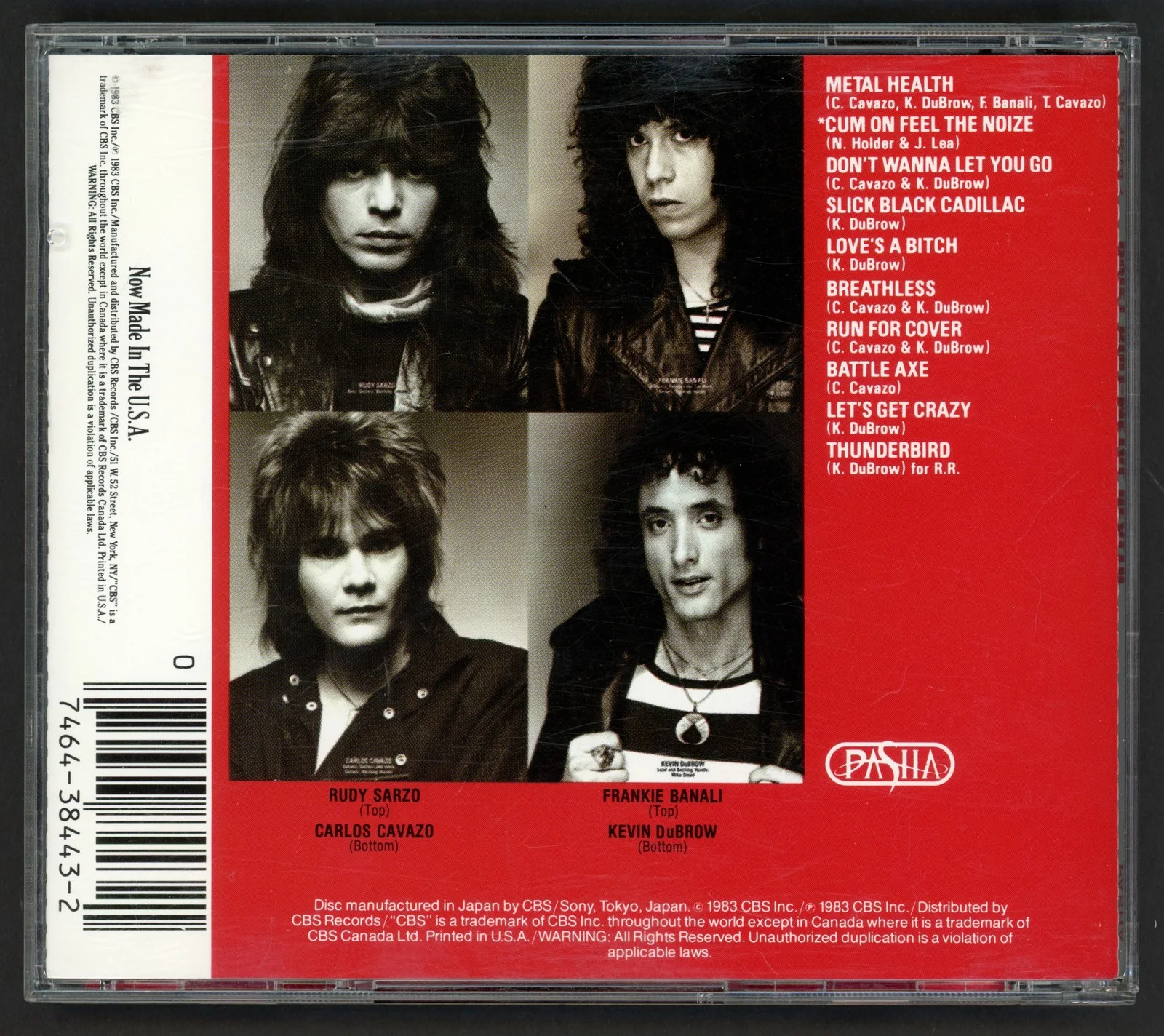 Quiet Riot Signed Metal Health CD Cover 4 Sigs Kevin DuBrow Beckett #AE16581, изображение 3