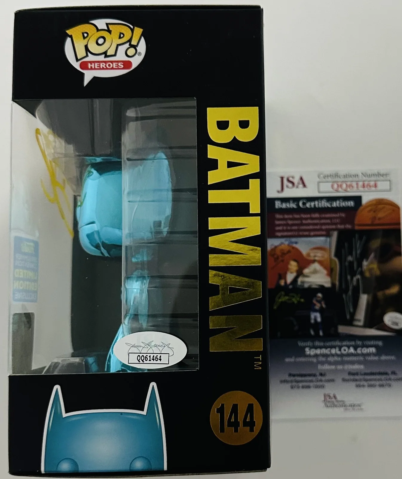 Dave Lea — Dave Lea signed chrome Batman Funko 144 autograph JSA 464, image 2