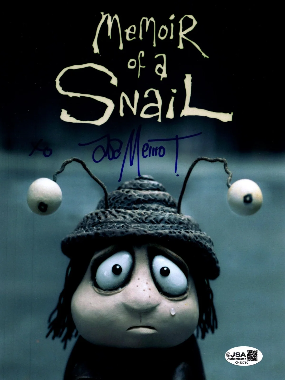 ADAM ELLIOT — ADAM ELLIOT Authentic Hand-Signed "MEMOIR OF A SNAIL" 8x10 photo JSA COA