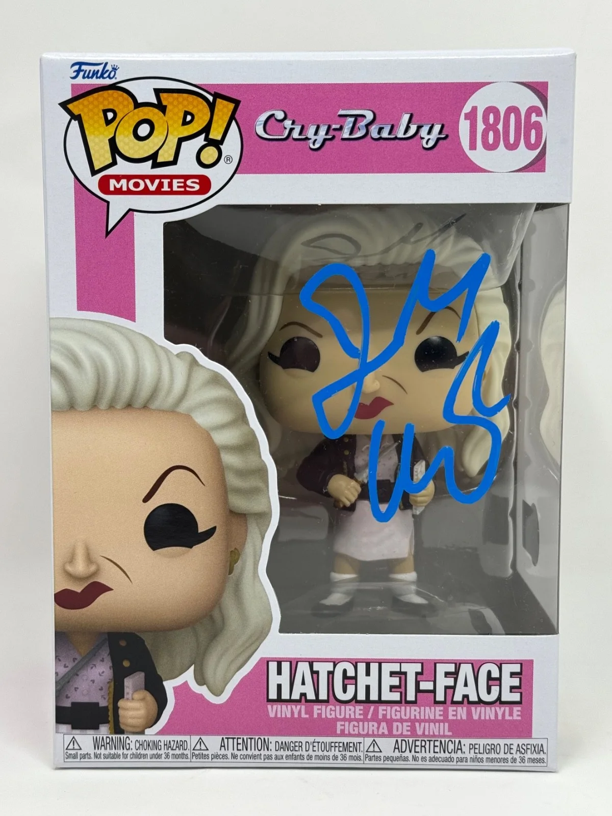 John Waters — John Waters Signed Cry Baby Hatchet-Face Funko Pop 1806 Autograph Beckett COA, image 2