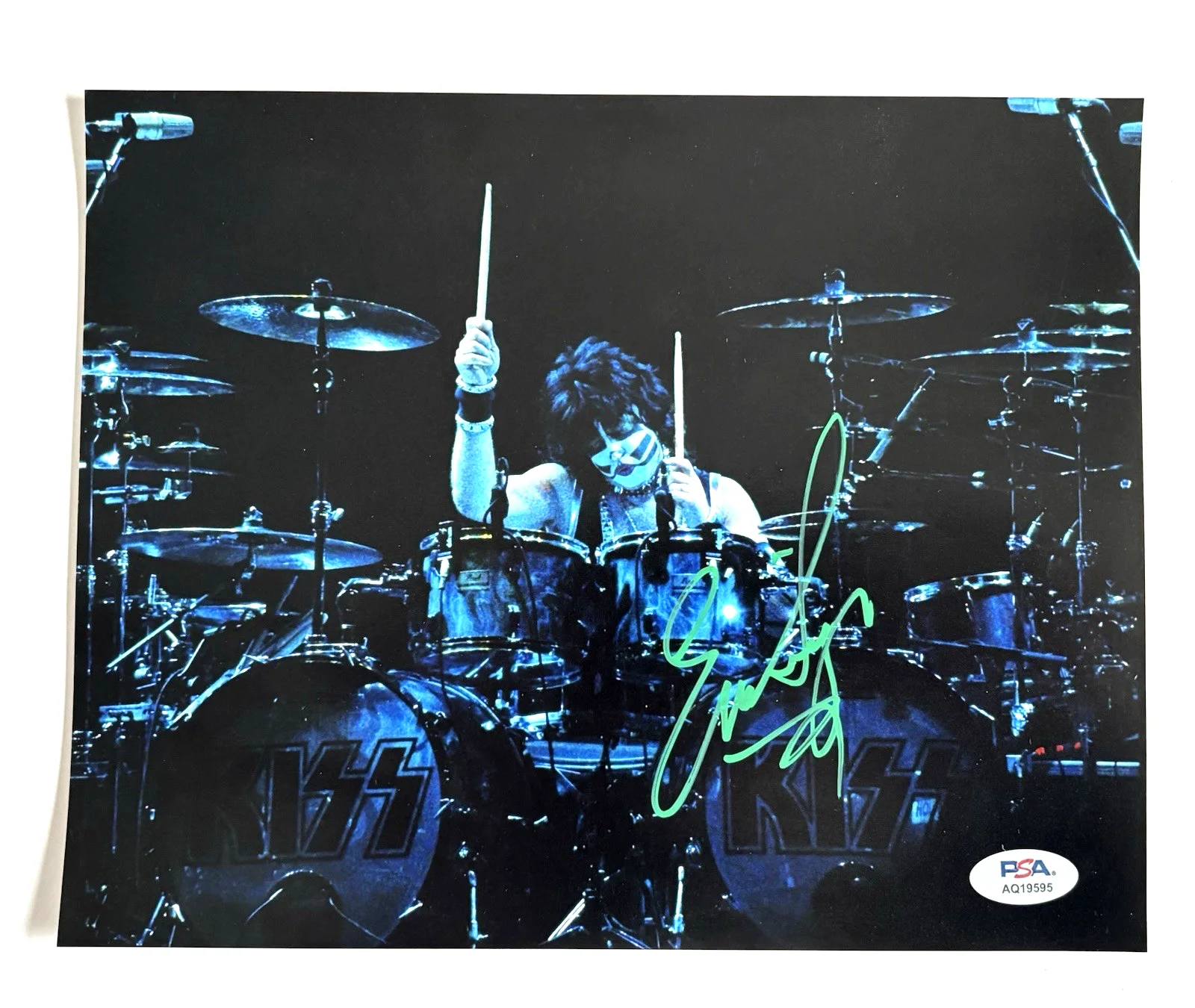 ERIC SINGER Hand Signed 8x10 Photo KISS Drummer PSA DNA COA Gene Simmons STANLEY, изображение 2