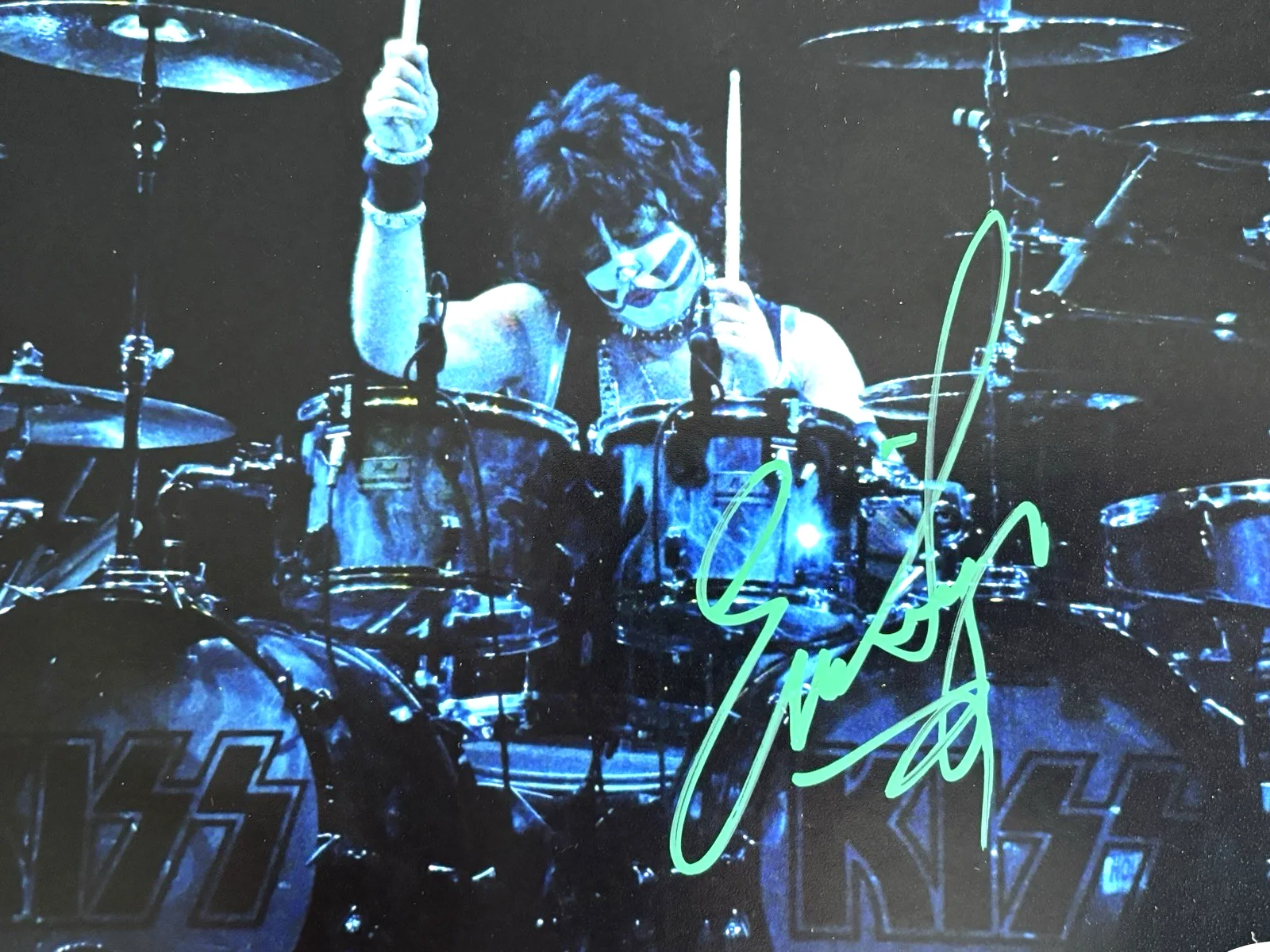 ERIC SINGER Hand Signed 8x10 Photo KISS Drummer PSA DNA COA Gene Simmons STANLEY, изображение 3