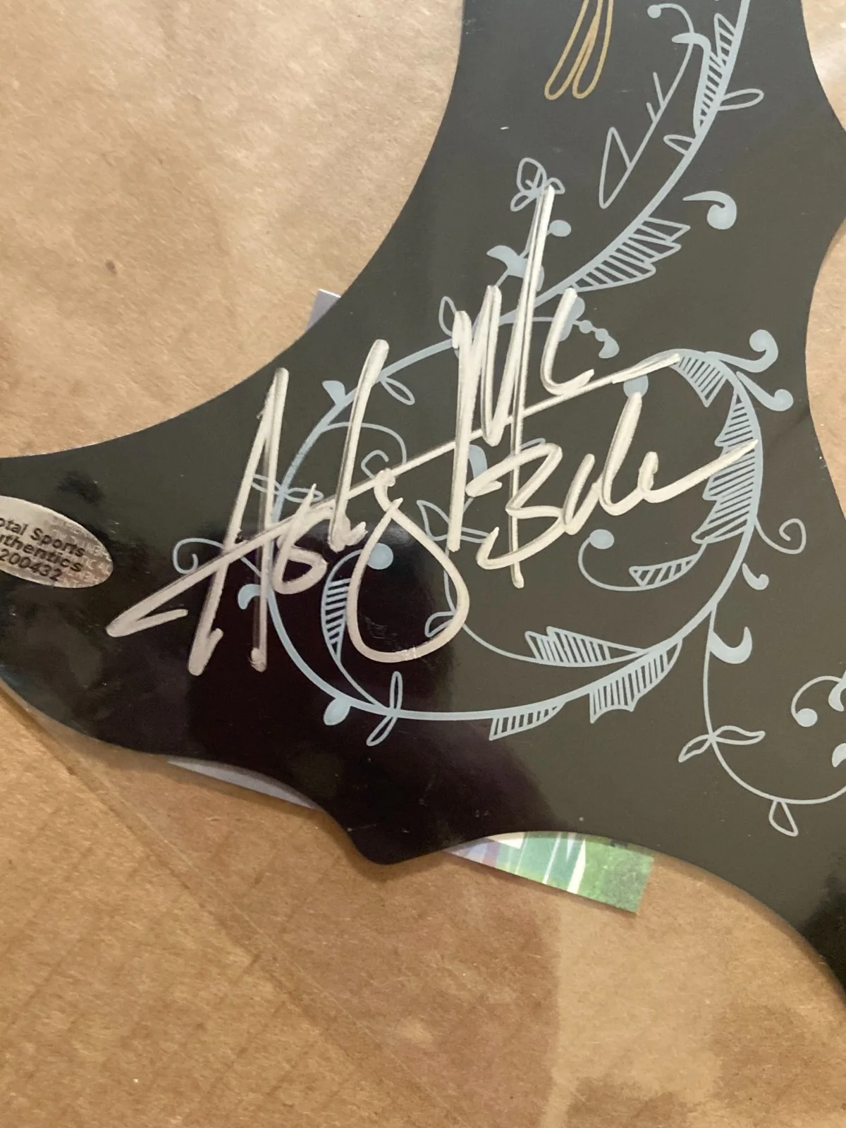 ASHLEY MCBRIDE SIGNED Guitar Pick Guard with COA, image 2