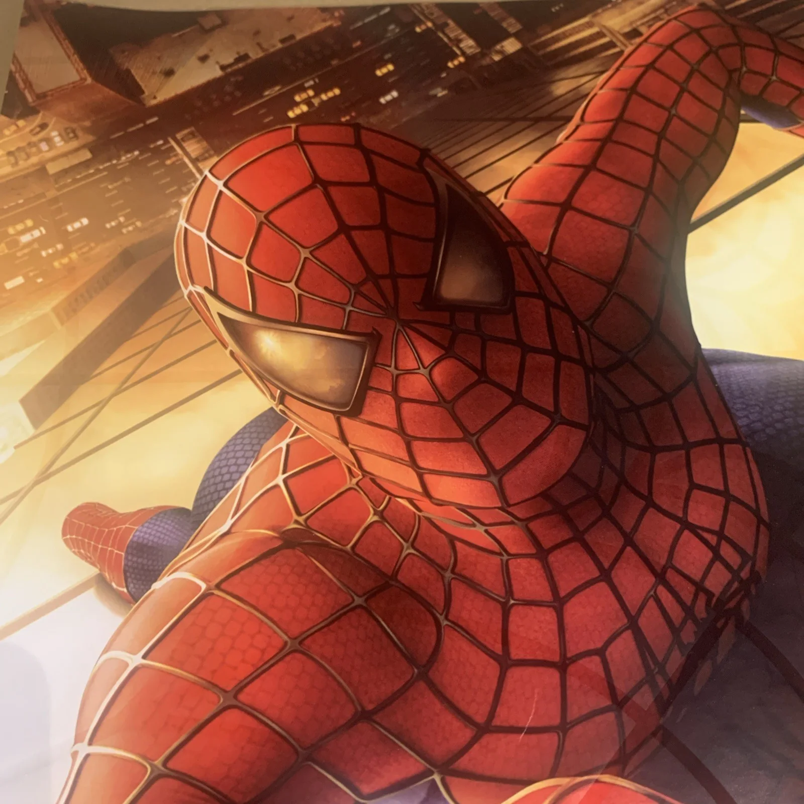 SPIDER-MAN (2002) dvd poster with shimmering Spiderweb effect, image 2