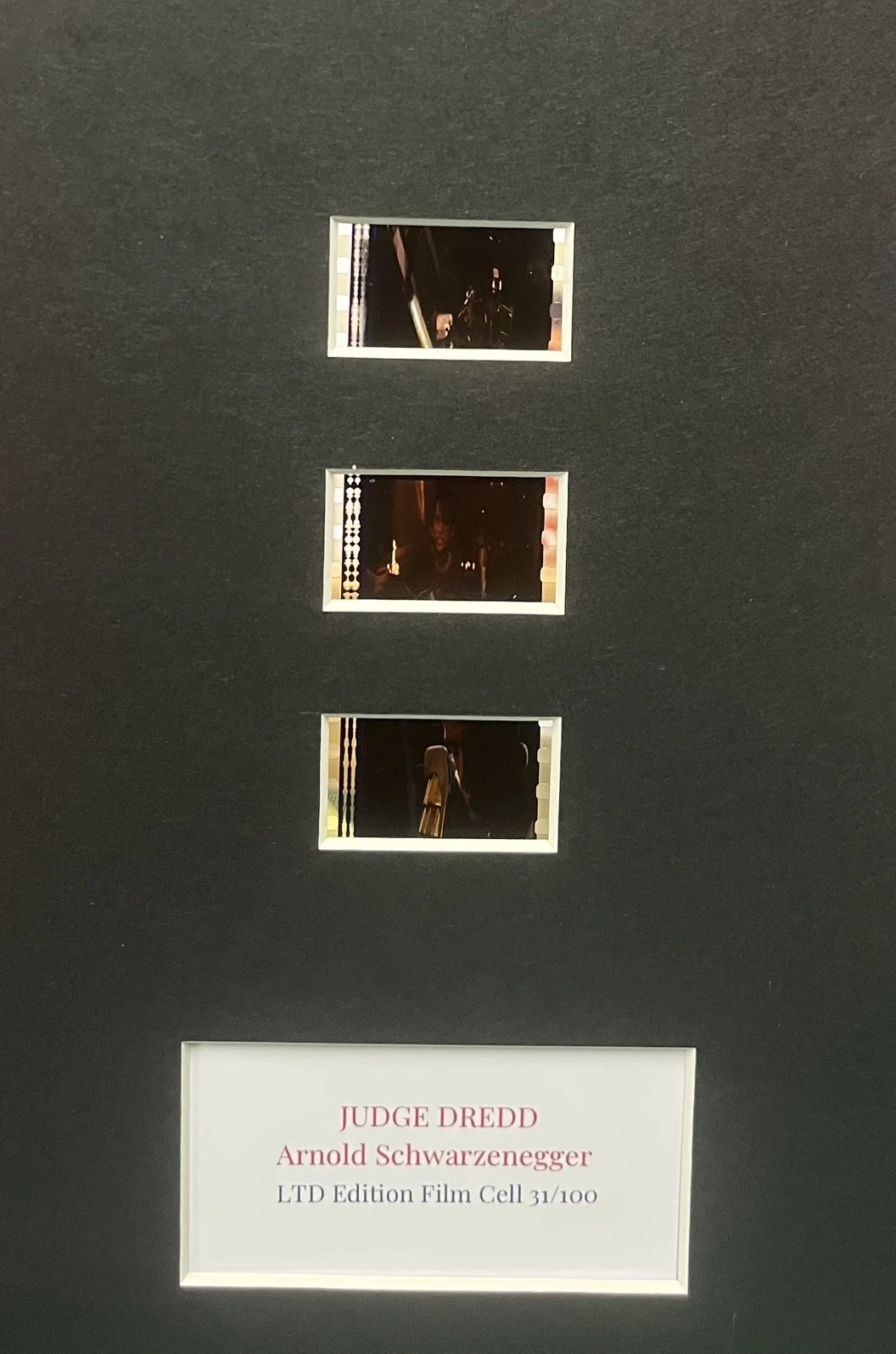 JUDGE DREDD Film Cell MOUNTED Display, image 3