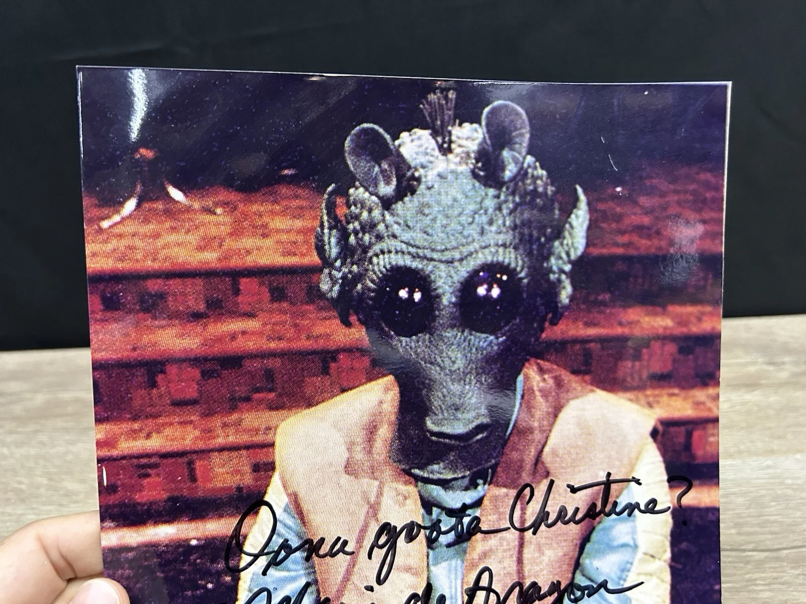 1998 Men Behind The Masks Tour Star Wars Greedo Signed Autographed Photo, изображение 4