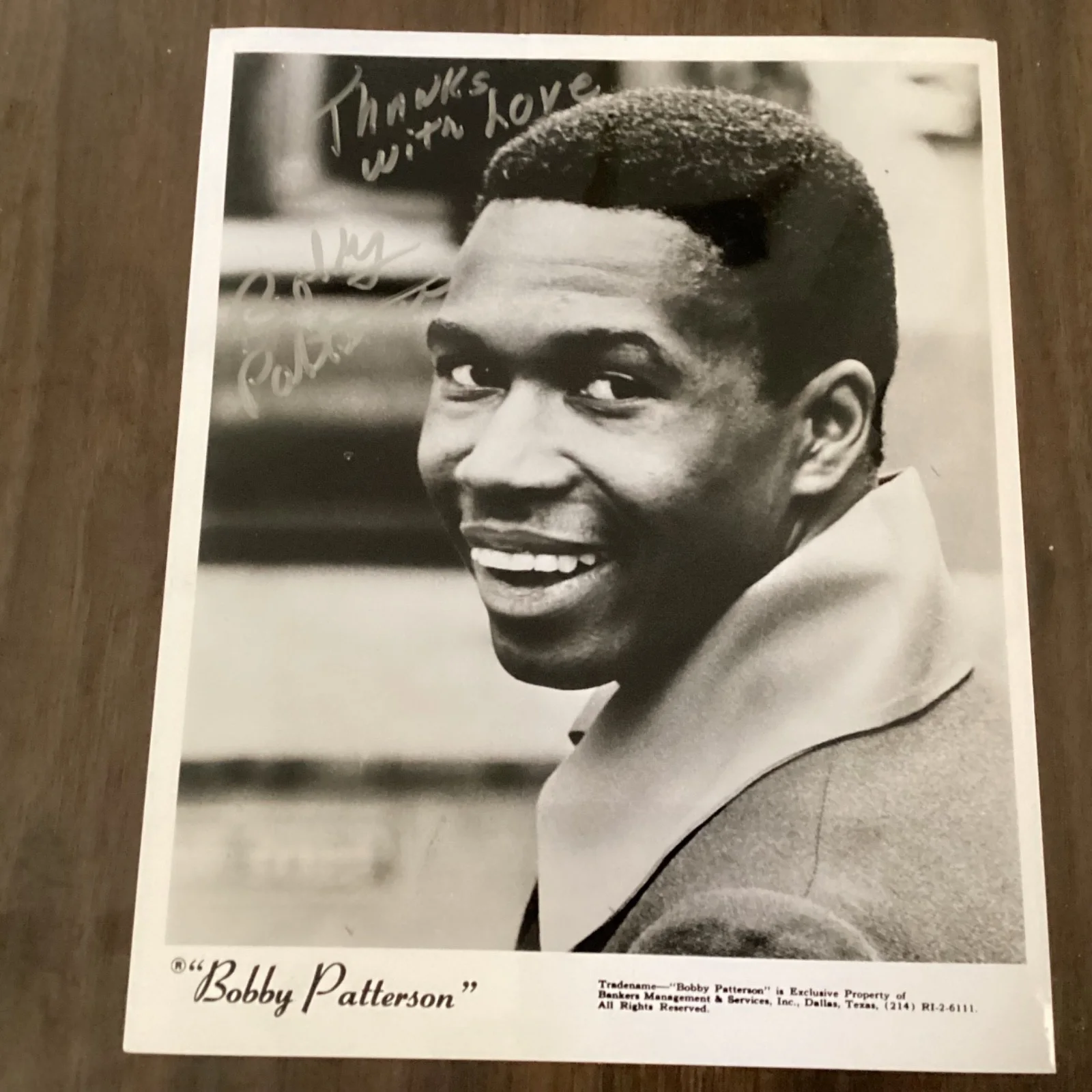 BOBBY PATTERSON Signed Promo Photo Blues RARE, image 3