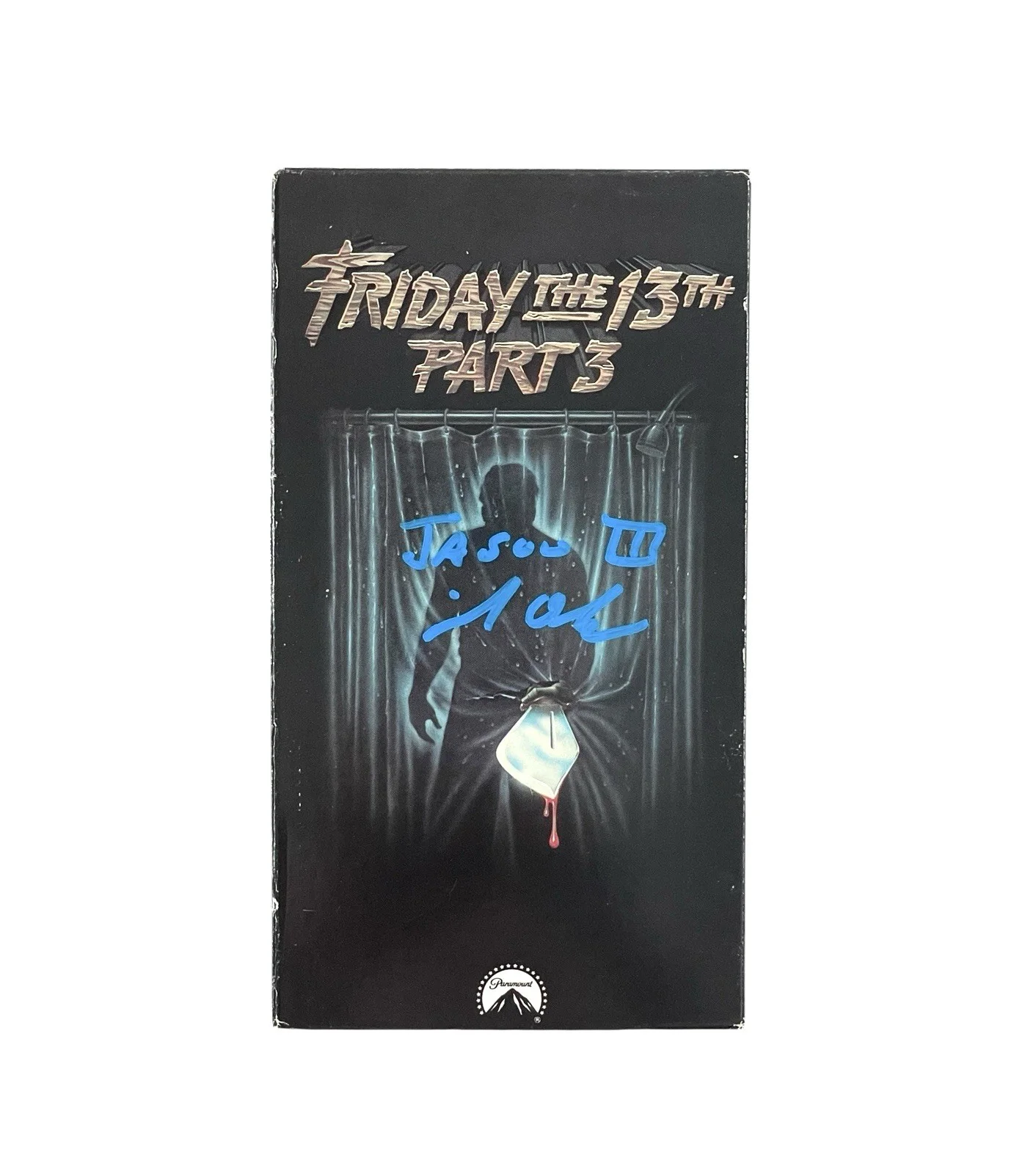 Mike DeLuna — Friday the 13th Part 3 Signed VHS Tape Mike DeLuna Jason Voorhees ACOA Horror, изображение 2