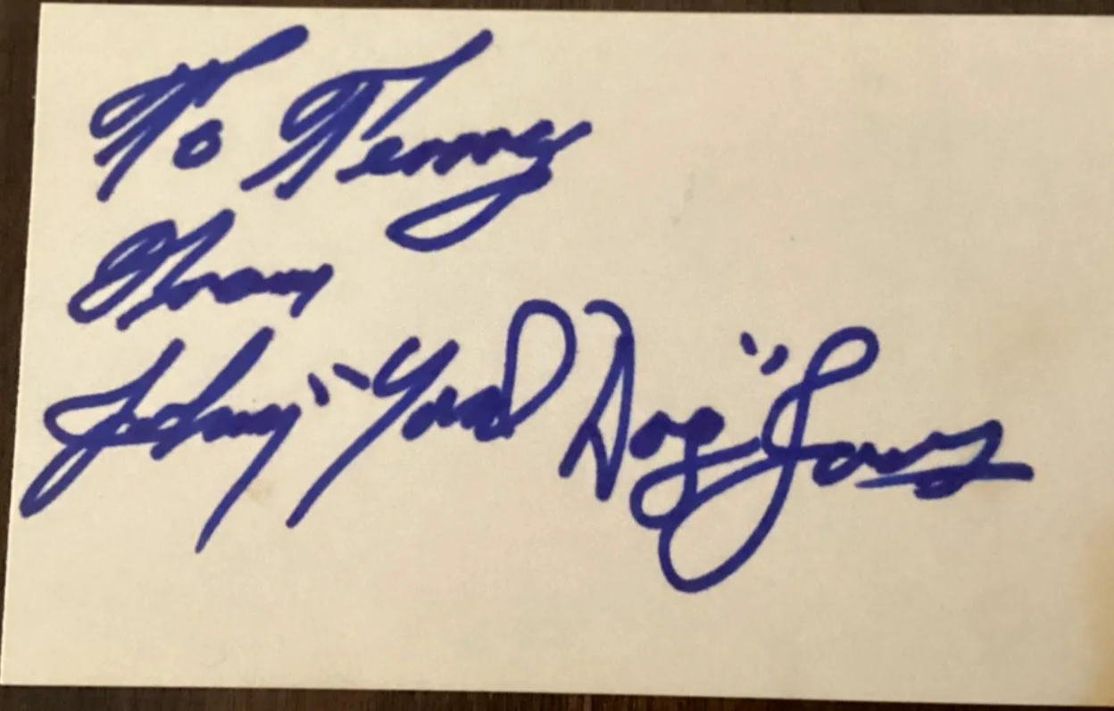JOHNNY YARD DOG JONES Signed 3x5 Card with Promo Photo Chicago Blues RARE, изображение 3