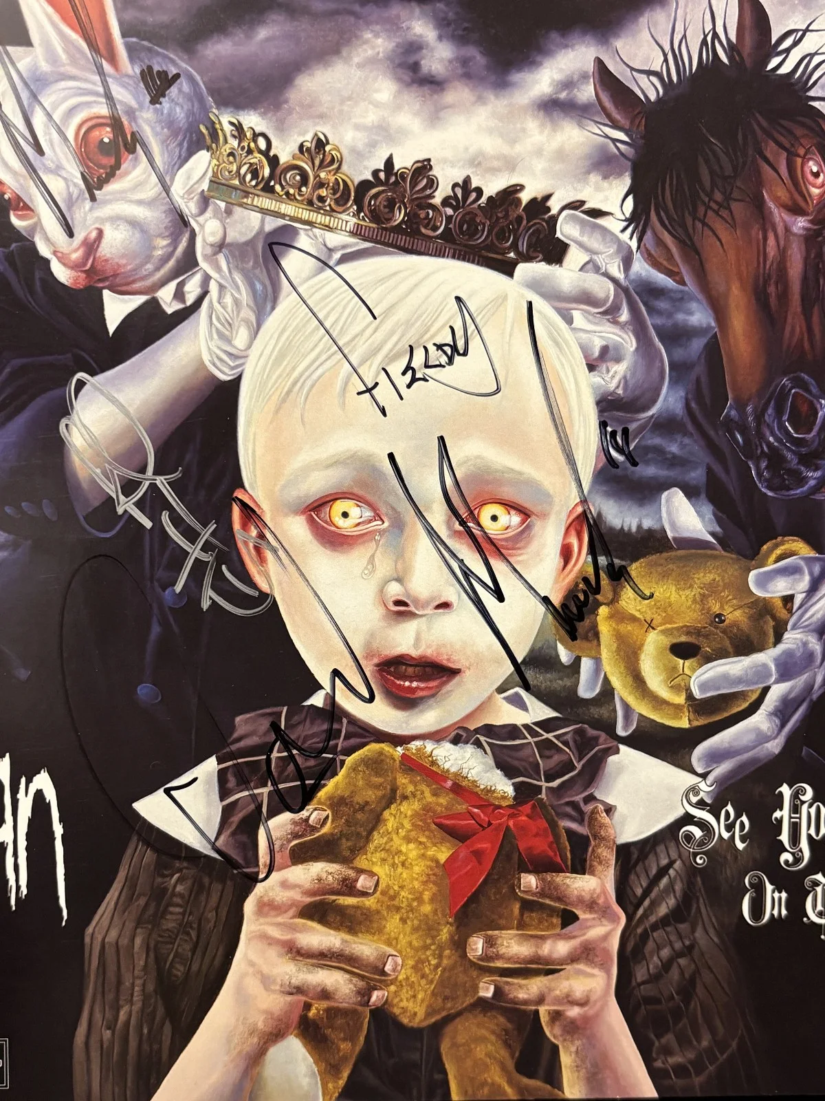 SIGNED Full Band KORN - See You On The Other Side - 2005 Album Promo Poster #1, изображение 2