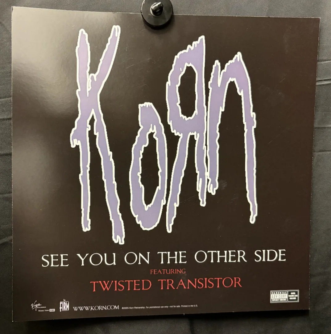 SIGNED Full Band KORN - See You On The Other Side - 2005 Album Promo Poster #1, изображение 3