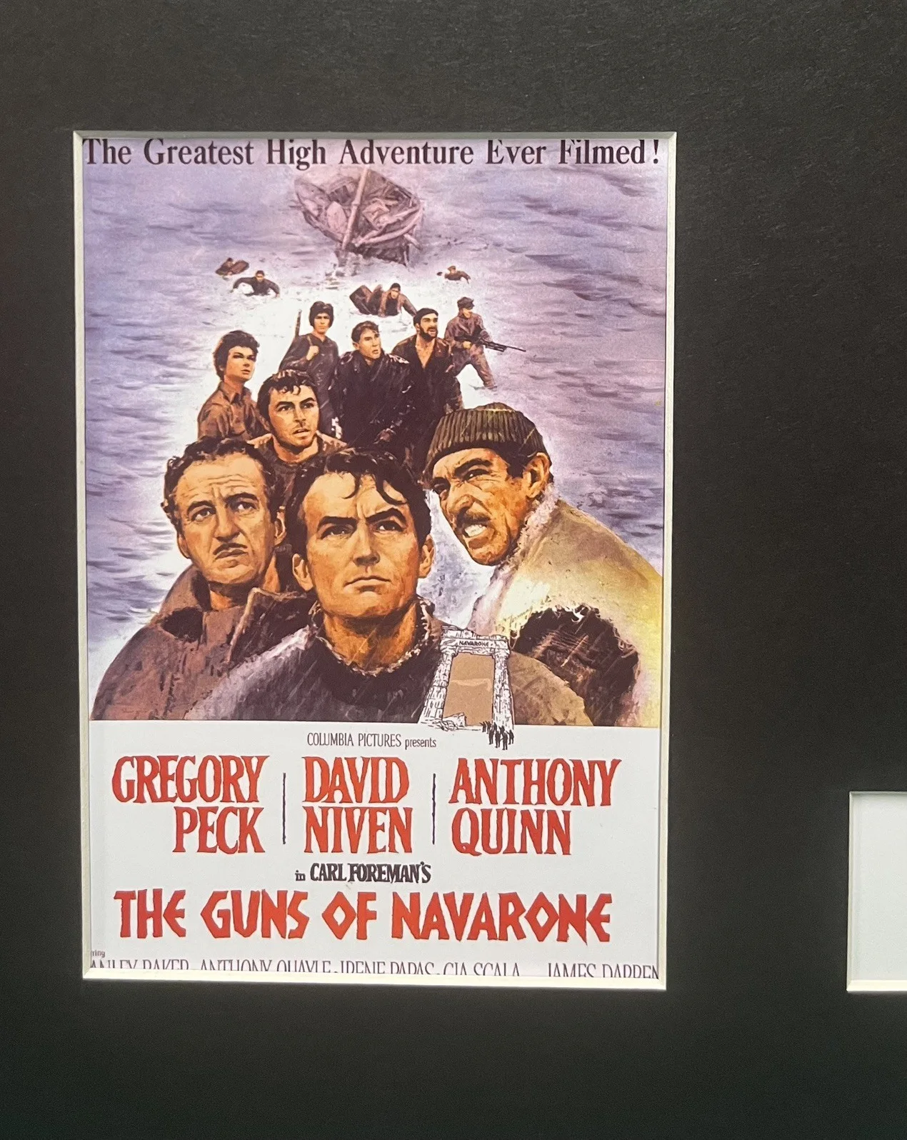 The Guns of Navarone. Gregory Peck Film Cell MOUNTED Display, изображение 2