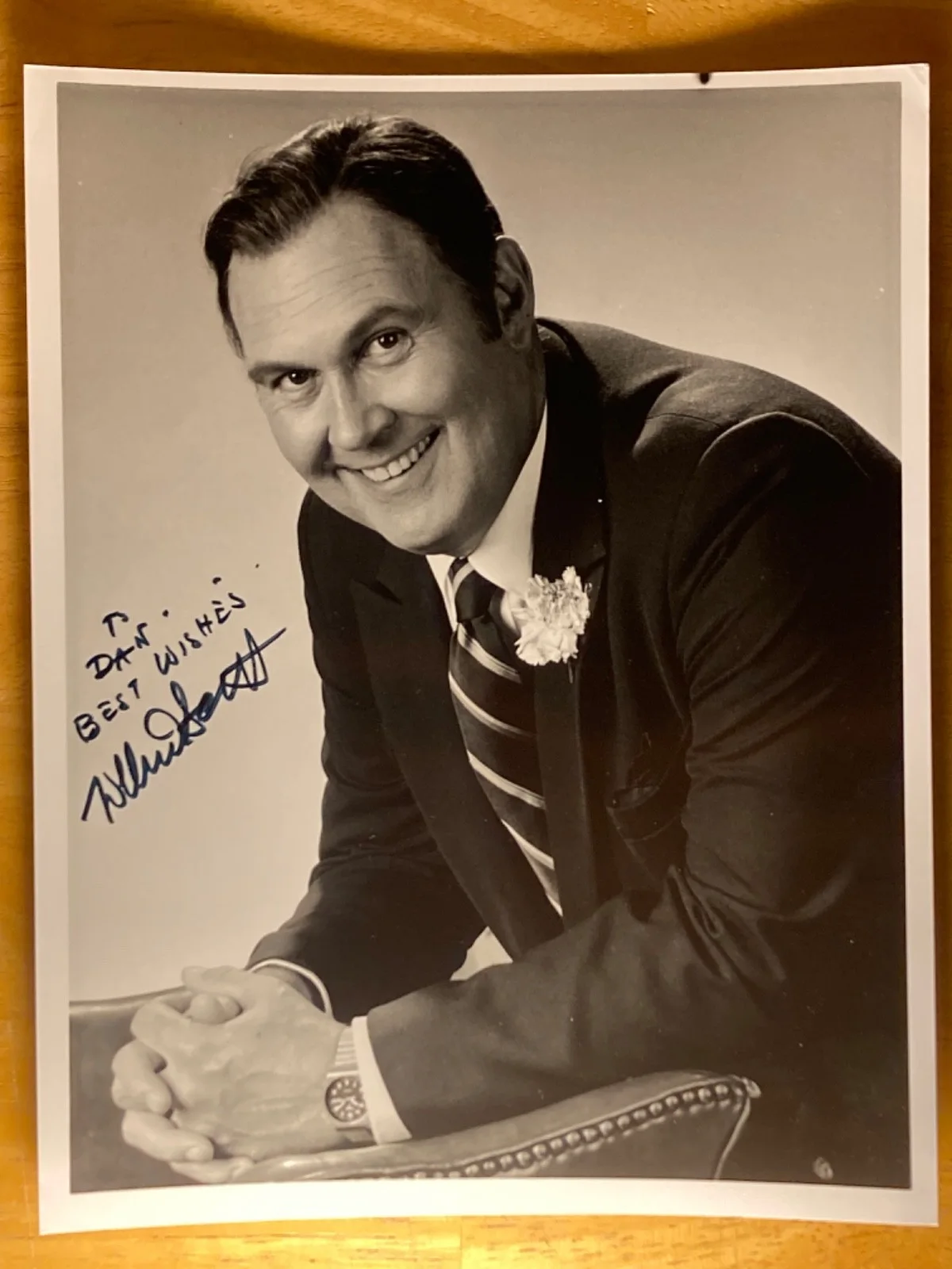 Hand SIGNED Willard Scott 7x9 Vintage Photo - NBC, Ronald McDonald, Weatherman,, изображение 2