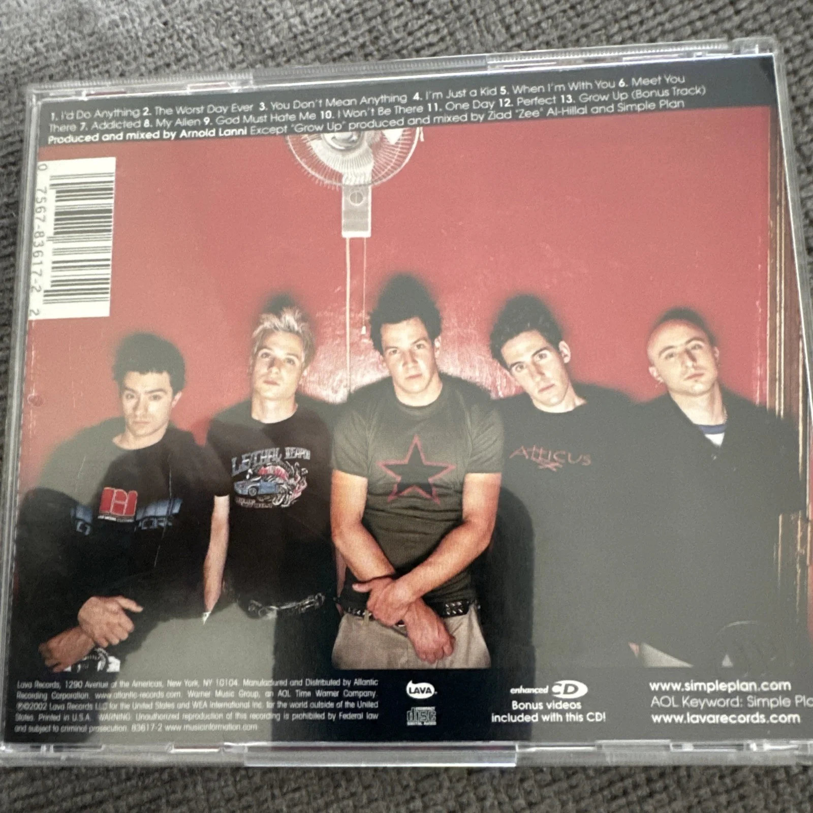 Simple Plan autographed No Pads, No Helmets, Just Balls CD W/meet & greet proof, image 4