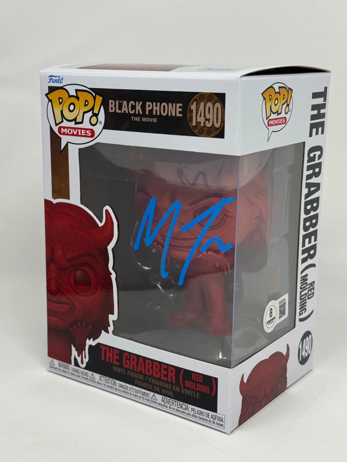 Mason Thames — Mason Thames Signed Black Phone The Grabber Funko Pop Horror Autograph BAS COA, изображение 3