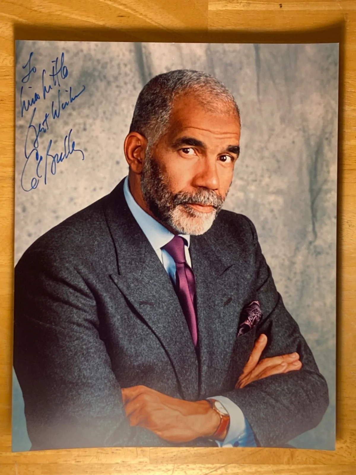 Hand SIGNED Ed Bradley 8x10 Photo - 60 Minutes, Broadcaster, TV Anchor, etc, изображение 2