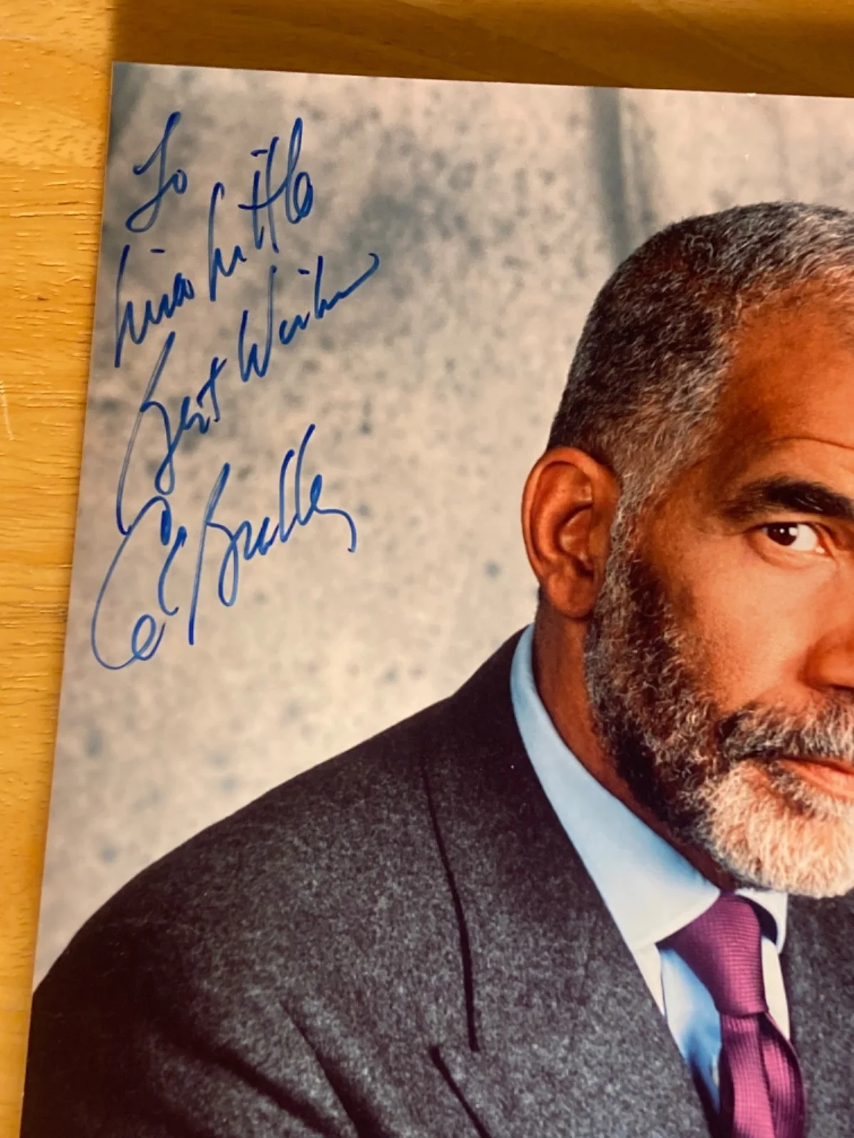Hand SIGNED Ed Bradley 8x10 Photo - 60 Minutes, Broadcaster, TV Anchor, etc, изображение 3