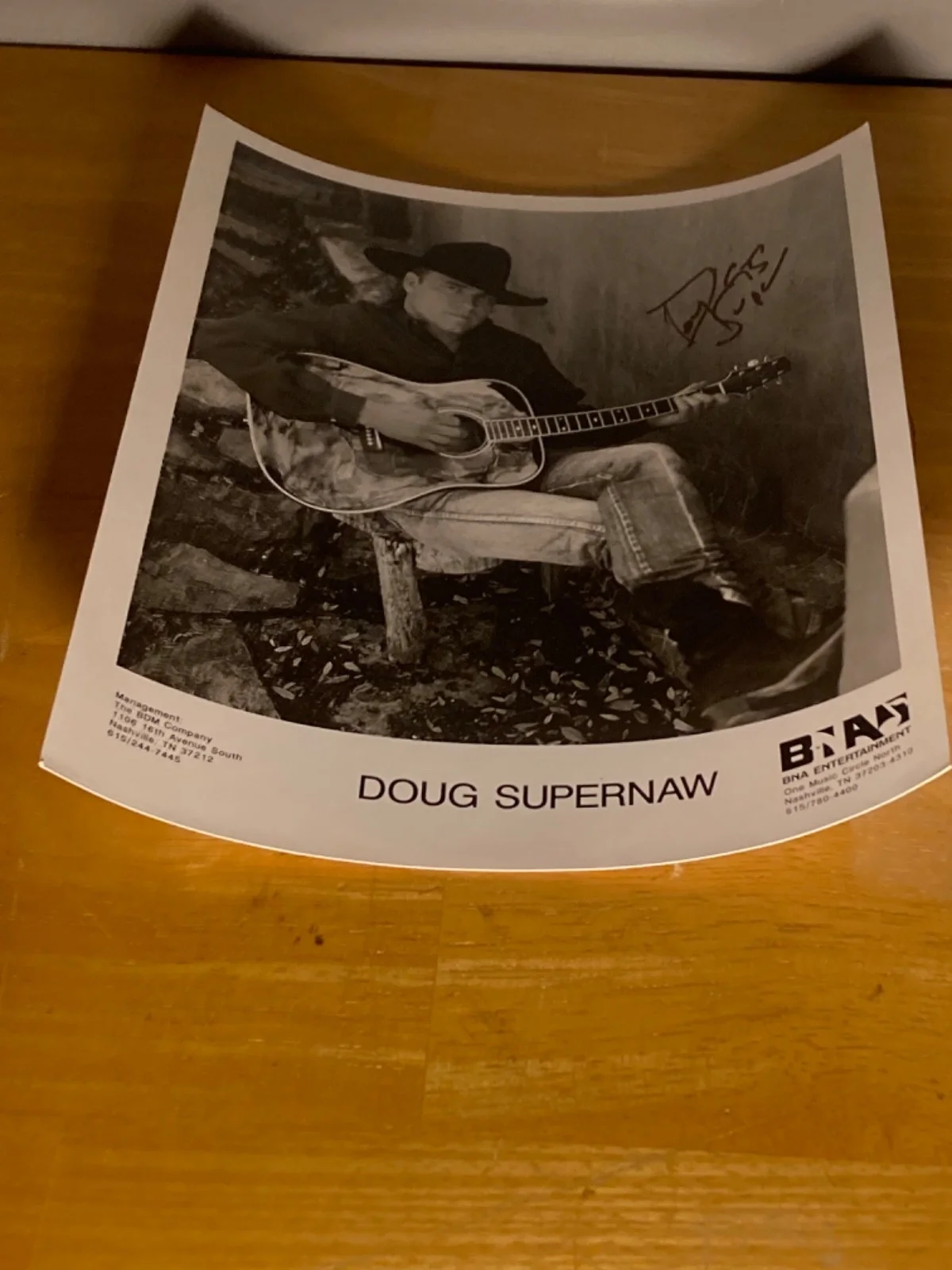 Hand SIGNED Doug Supernaw 8x10 Press Photo - BNA Agency B&W, изображение 5