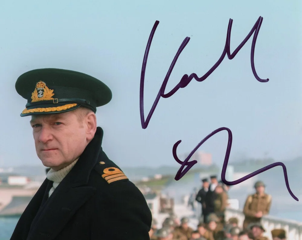 KENNETH BRANAGH — Kenneth Branagh signed "DUNKIRK" 8x10 Photo j PROOF Commander Bolton ACOA COA, изображение 4