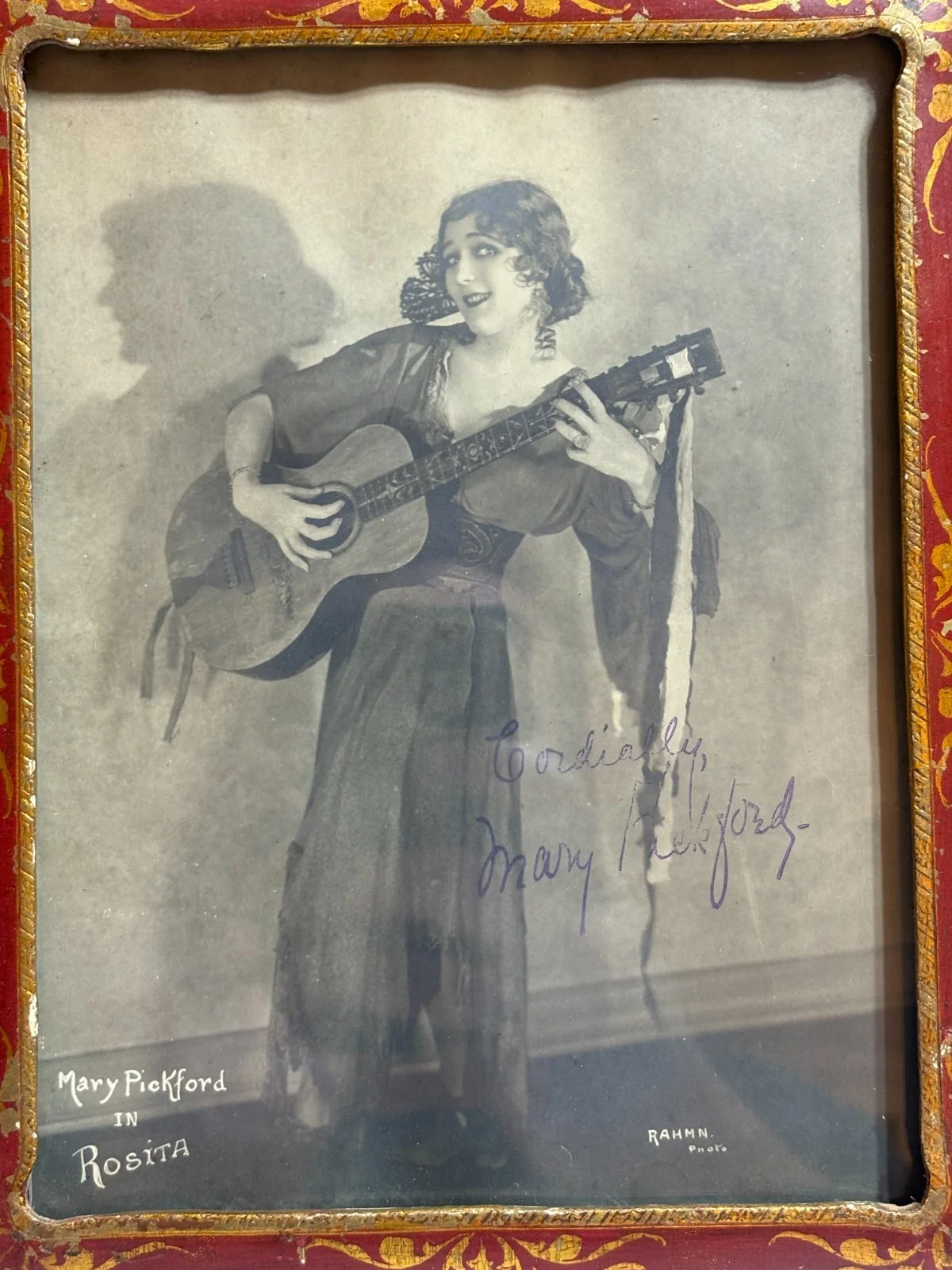 Vintage 1920s Mary Pickford Signed Autographed Rosita Framed Photograph Rahmn, изображение 2