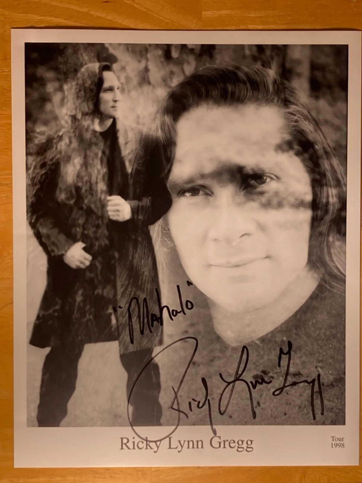 Hand SIGNED Ricky Lynn Gregg 8x10 Press Photo (1998 Tour) - Country Music, изображение 2