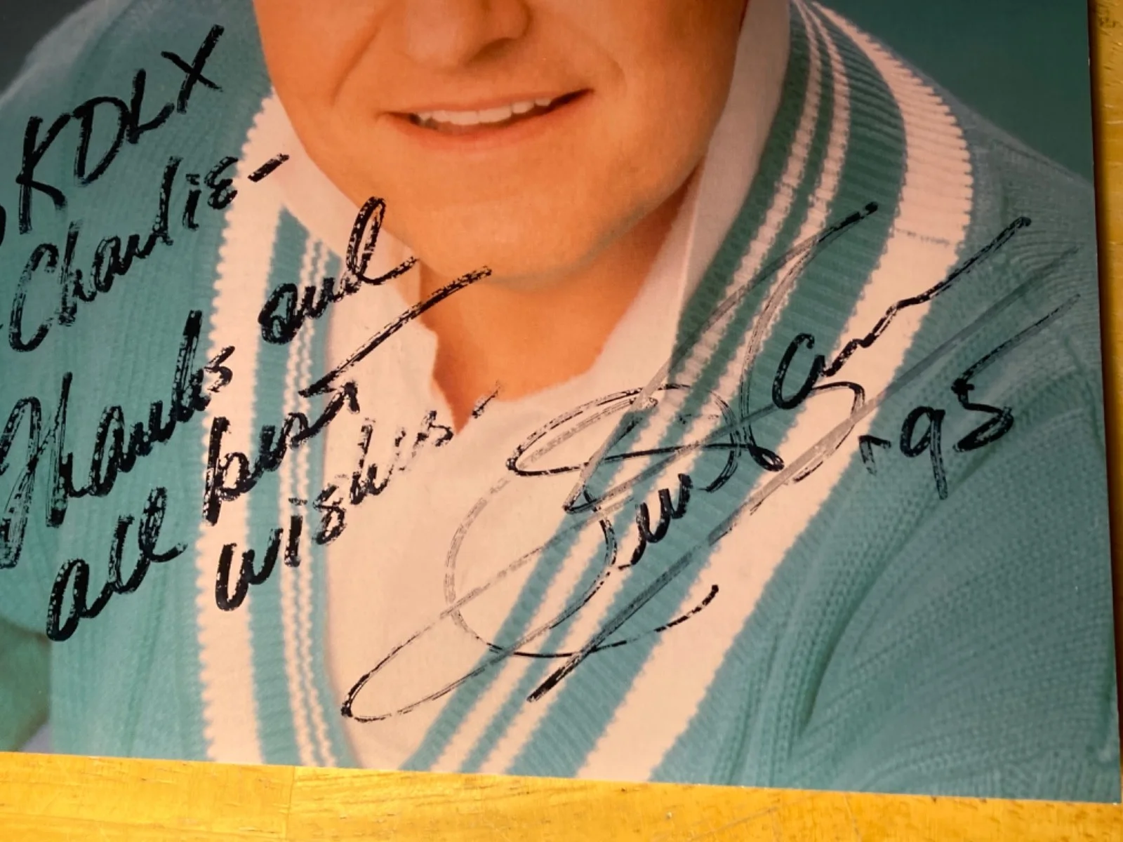 Hand SIGNED Whispering Bill Anderson 8x10 International Fan Club Photo (1995), изображение 4