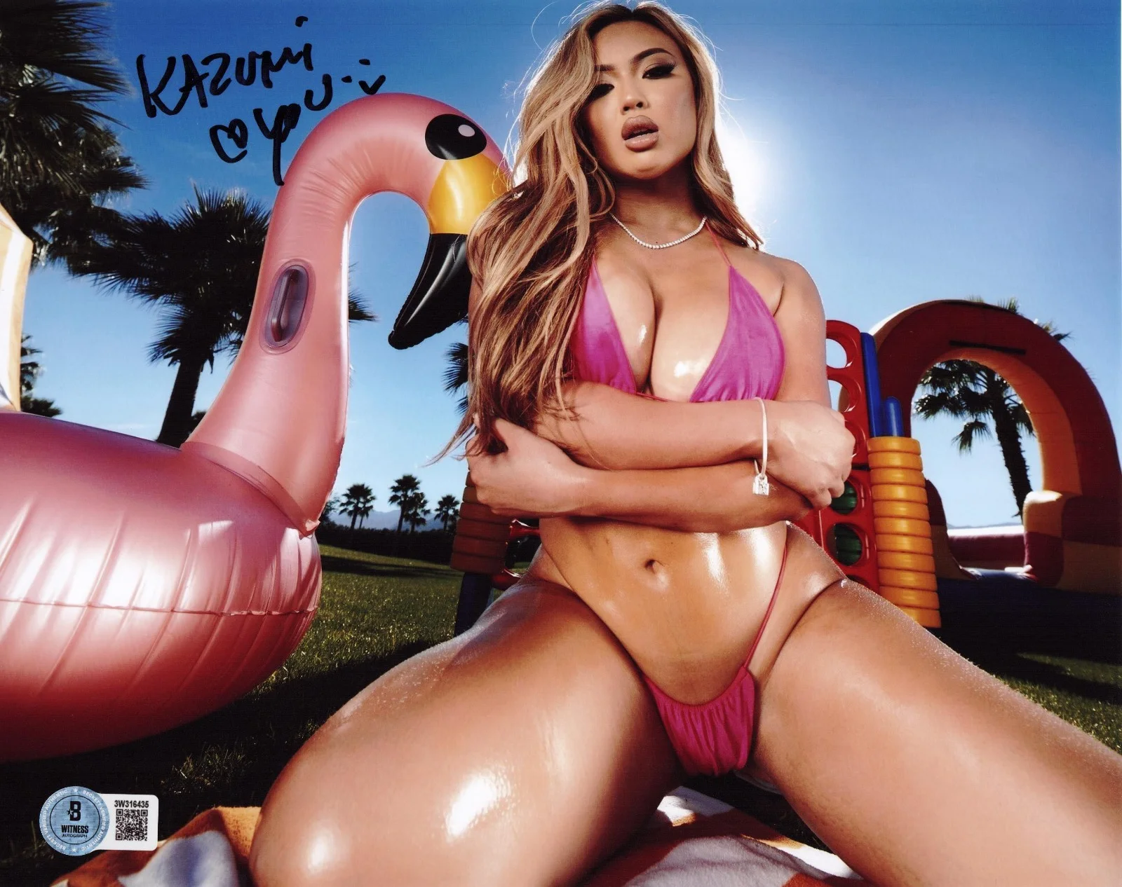 Kazumi — Hot Sexy Kazumi Signed 8x10 Photo Adult Star Authentic Autograph Beckett