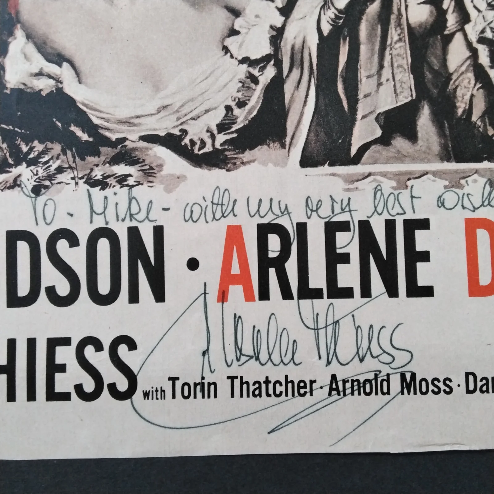 Ursula Thiess SIGNED 1954 Movie Ad Bengal Brigade Rock Hudson Arlene Dahl War, изображение 5