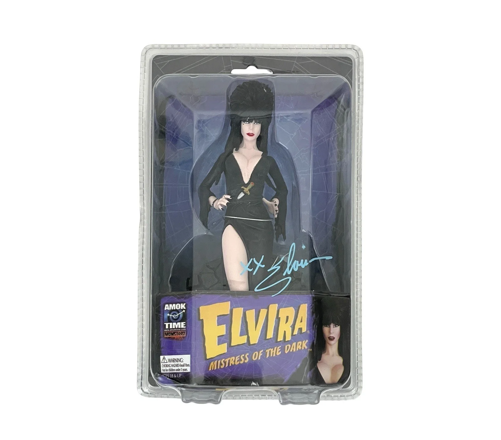 Elvira — Elvira Signed Limited Edition Amok Action Figure Horror Icon Scream Queen ACOA, изображение 2