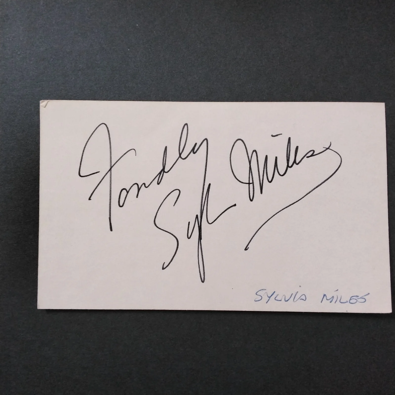 Sylvia Miles SIGNED Card Photo Movie Actress Heat Warhol Midnight Cowboy Wall St, изображение 3