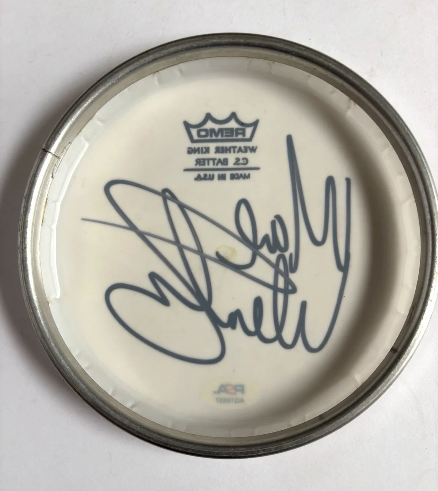 MAX WEINBERG Signed New REMO 6” DRUMHEAD E Street Band PSA DNA COA Springsteen, изображение 3