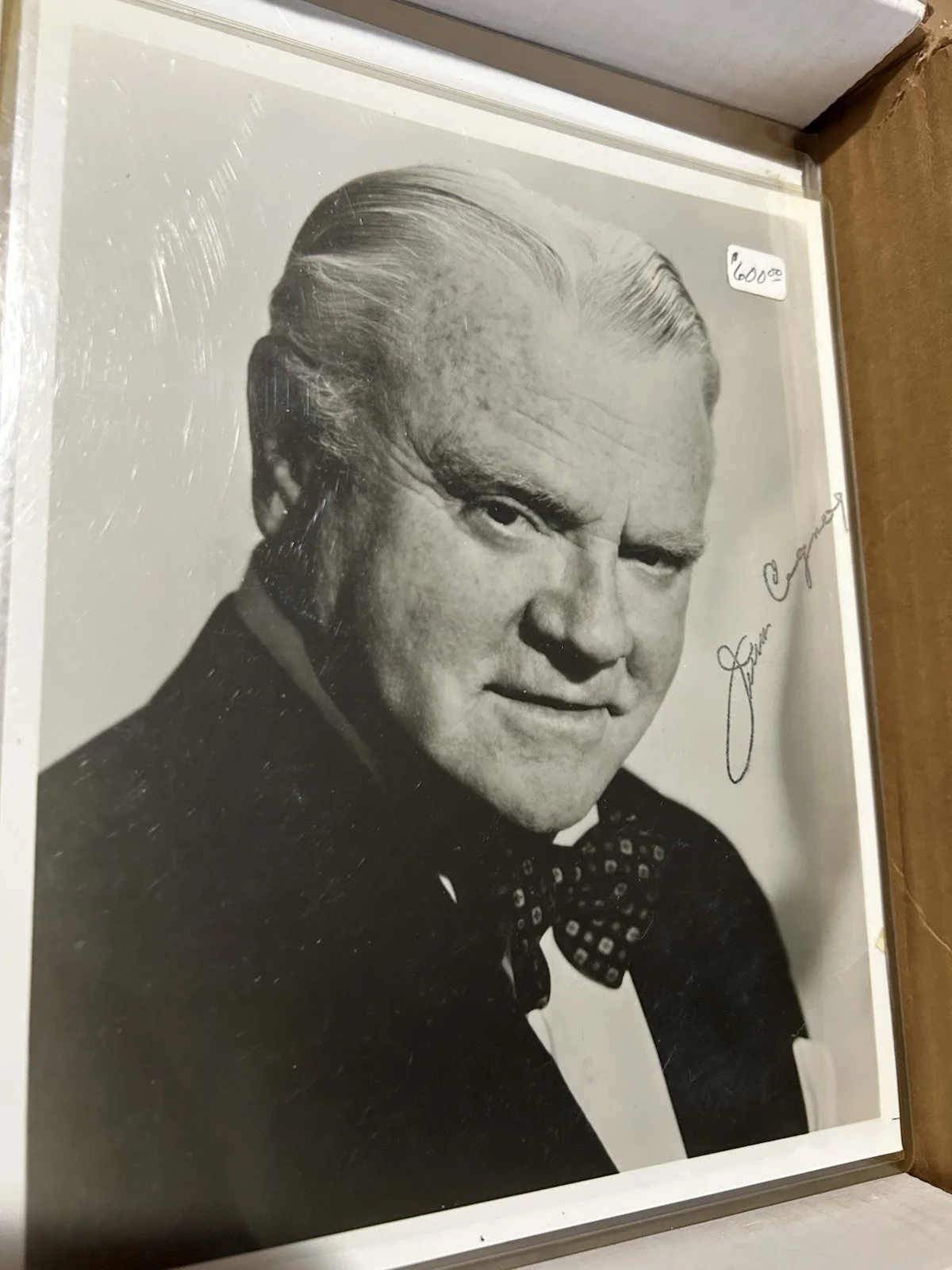 JAMES CAGNEY - lovely vintage 8 x 10" b/w signed photo, image 2