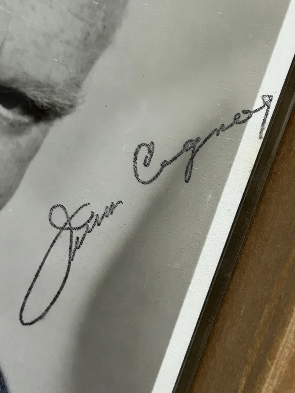 JAMES CAGNEY - lovely vintage 8 x 10" b/w signed photo, image 3