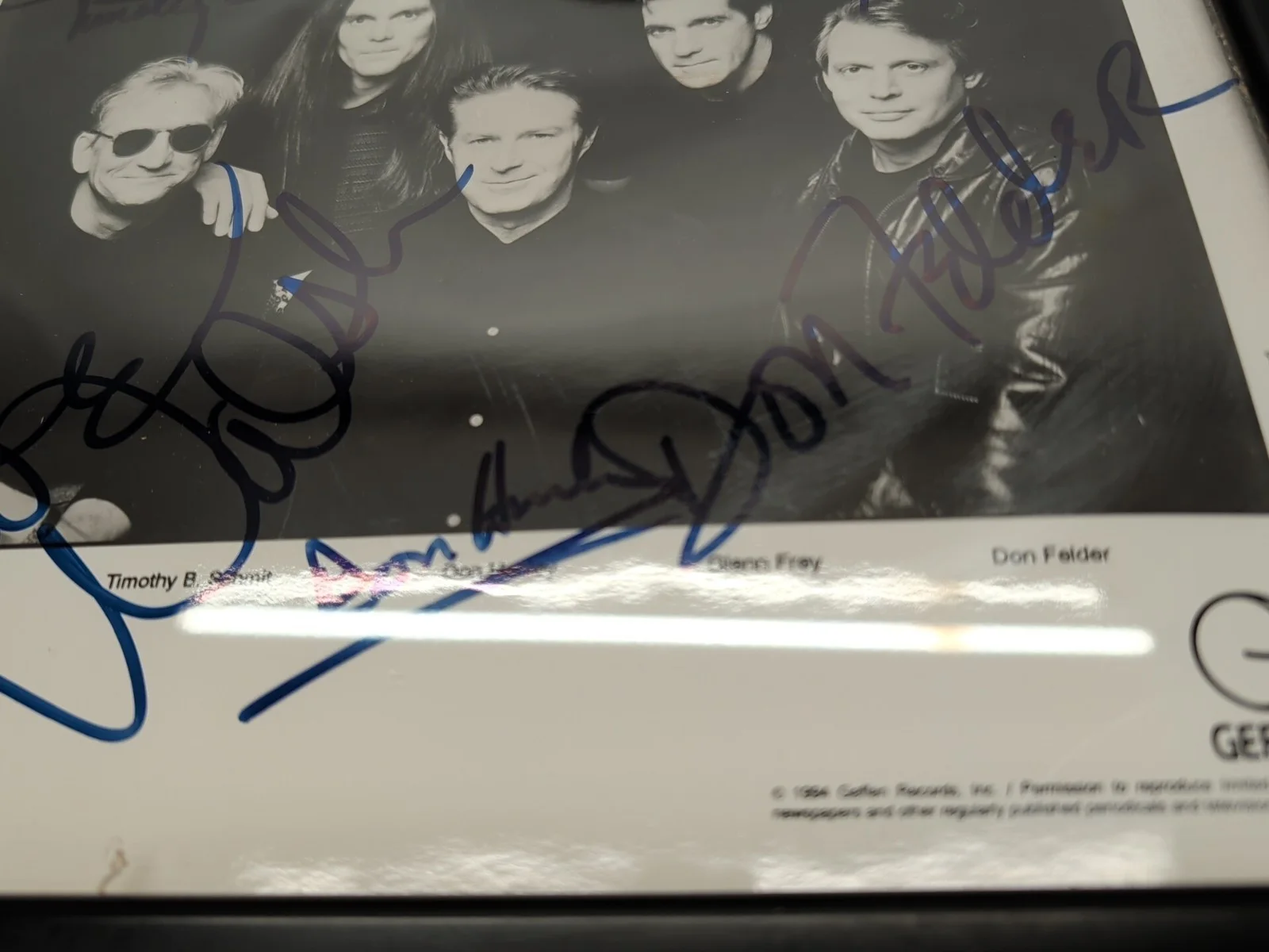 The Eagles Signed Autograph Photo All 5 With COA 8x10 Picture Hell Freezes Over, image 4