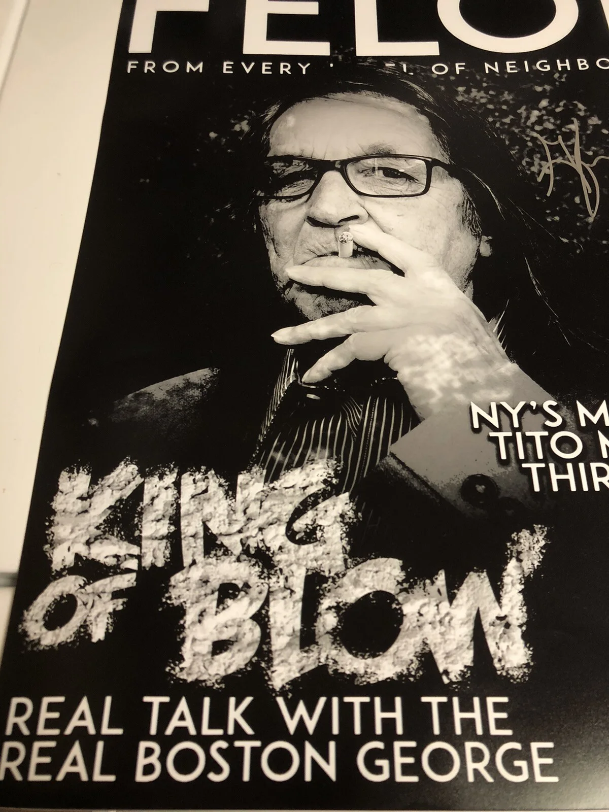 George Jung — GEORGE JUNG BLOW SIGNED AUTOGRAPHED 16X20 PHOTO JOHNNY DEPP RARE WITH PROOF 1, image 4