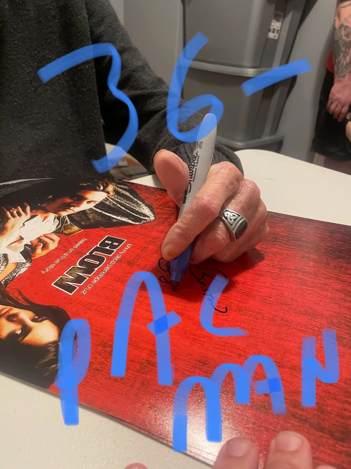 George Jung — GEORGE JUNG BLOW SIGNED AUTOGRAPHED 11X17 MOVIE POSTER JOHNNY DEPP PROOF RARE, изображение 3