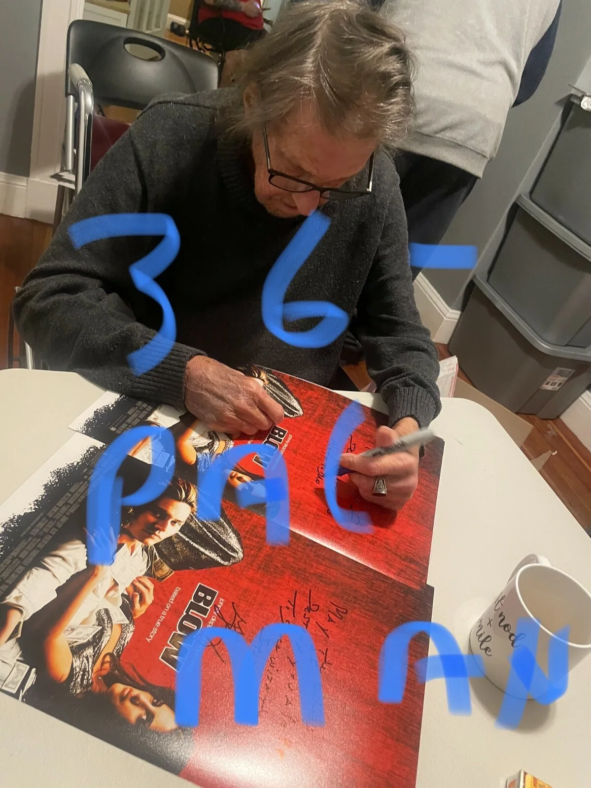 George Jung — GEORGE JUNG BLOW SIGNED AUTOGRAPHED 11X17 MOVIE POSTER JOHNNY DEPP PROOF RARE, изображение 4