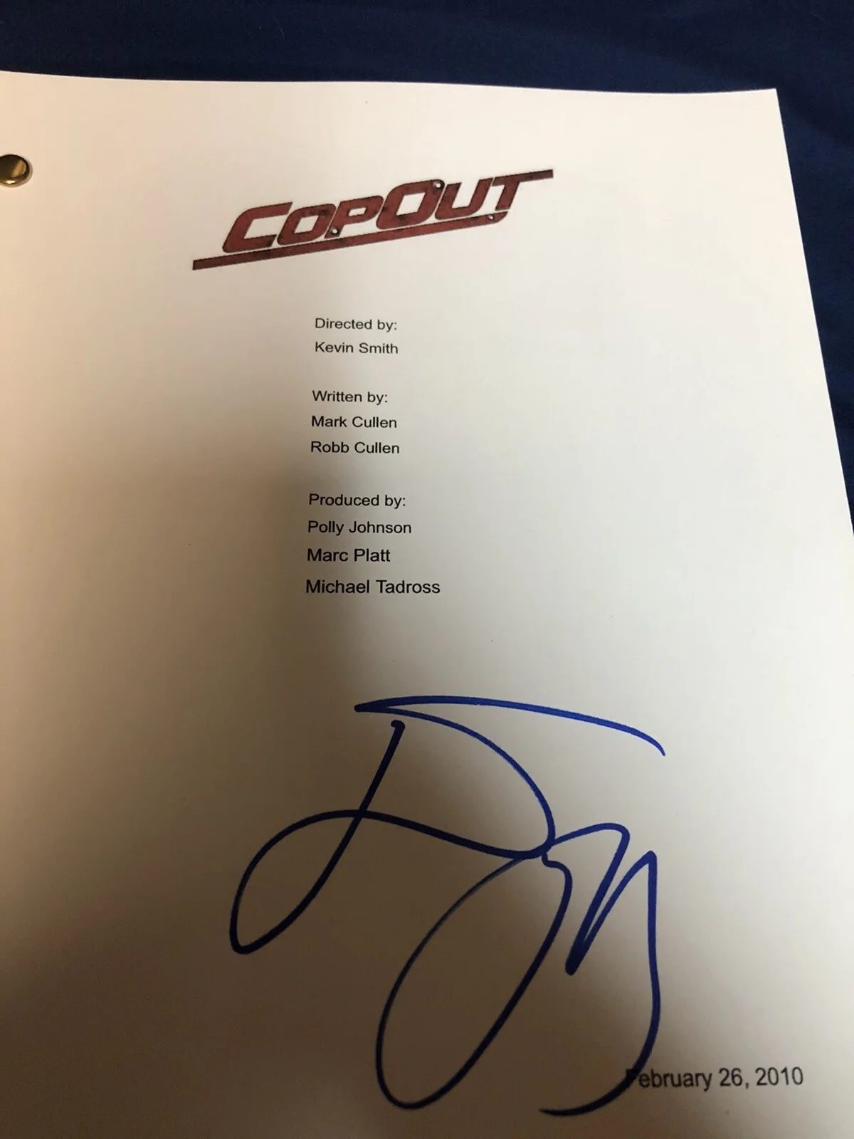 Tracy Morgan — TRACY MORGAN COPOUT SIGNED AUTOGRAPHED FULL MOVIE SCRIPT PROOF RARE, image 3