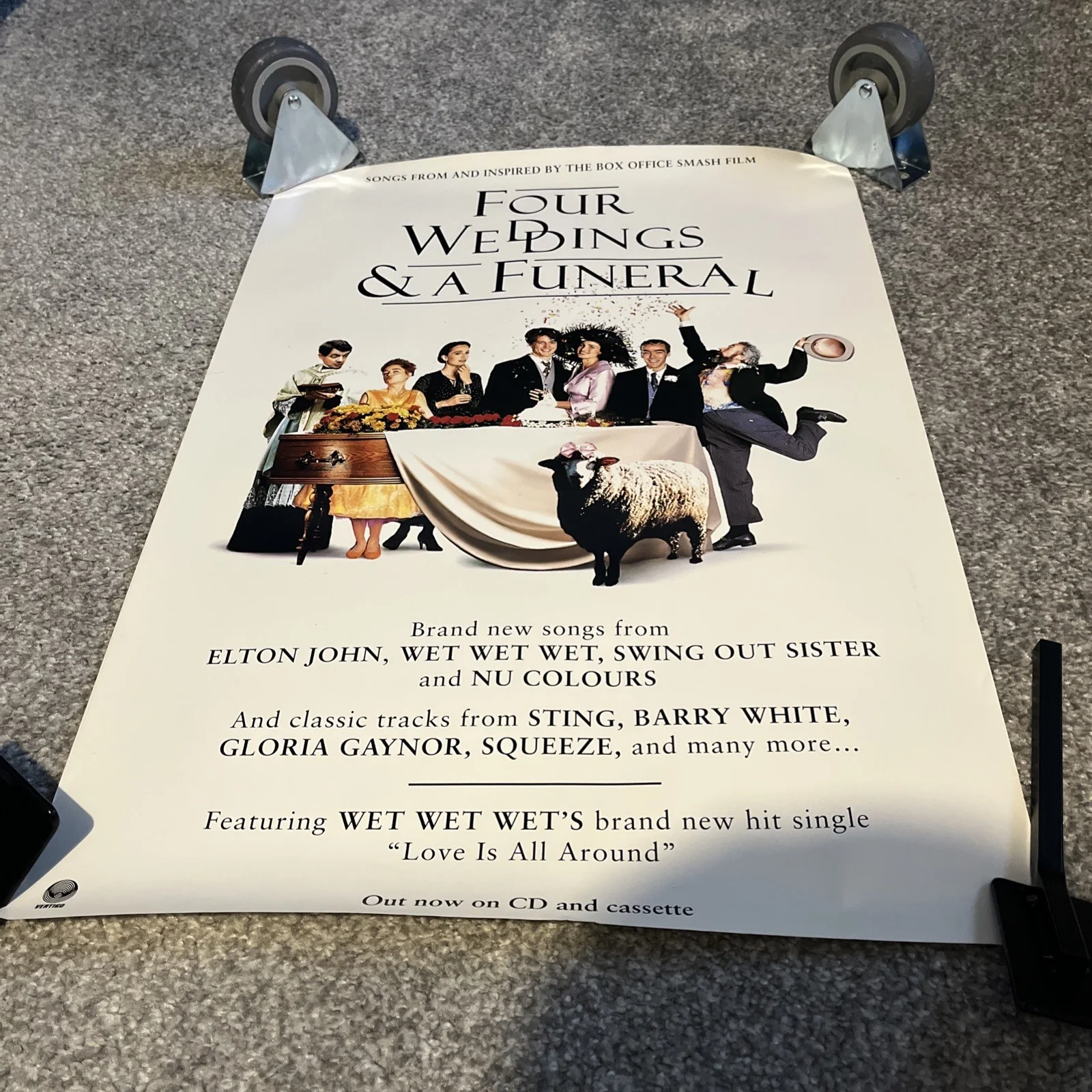 Four Weddings and a Funeral - Video Shop Record Shop Poster 42cm X 59.5cm used, изображение 2