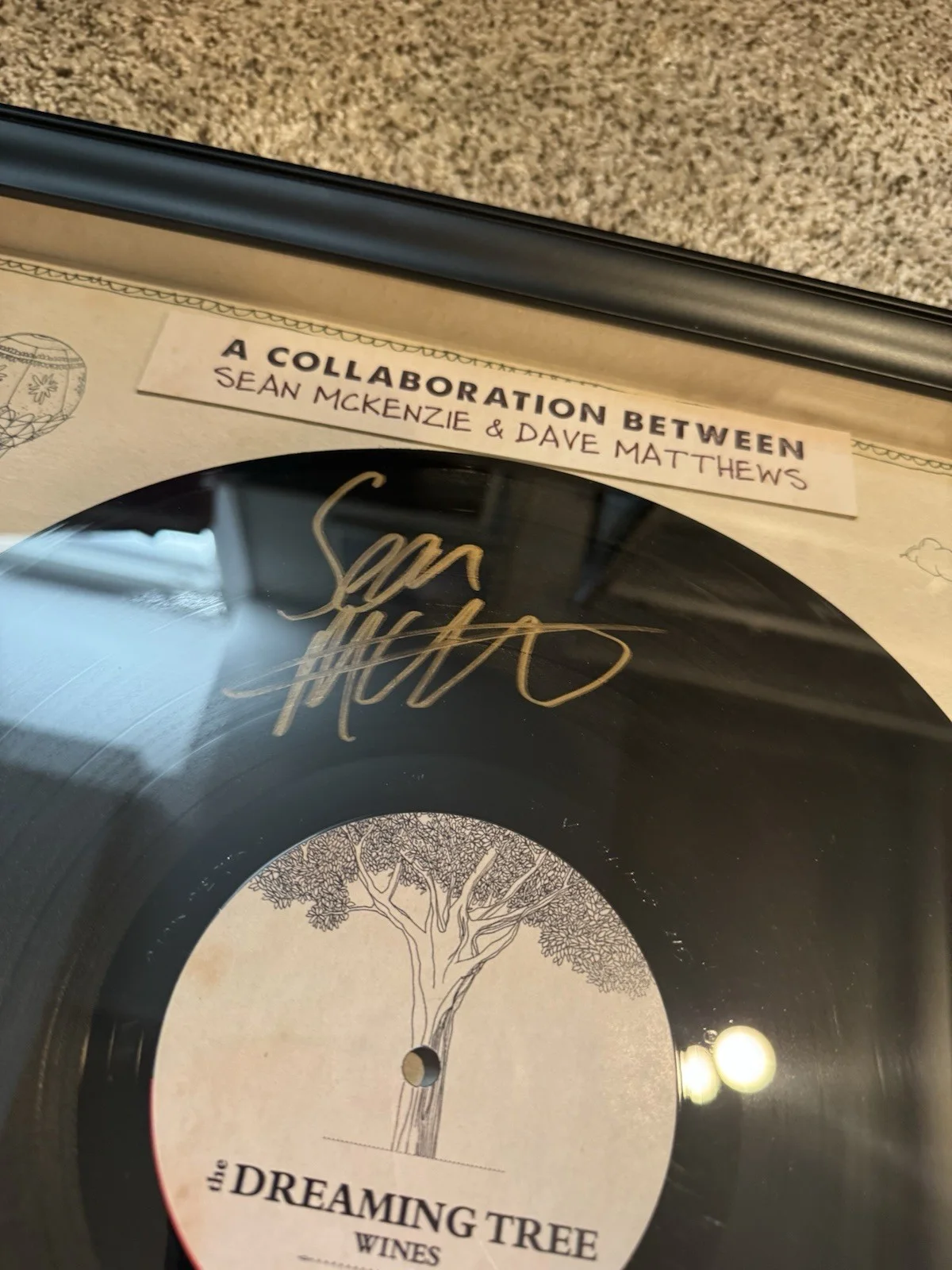 Dave Matthews And Sean McKenzie Signed Autograph Dreaming Tree Wines Album, изображение 2