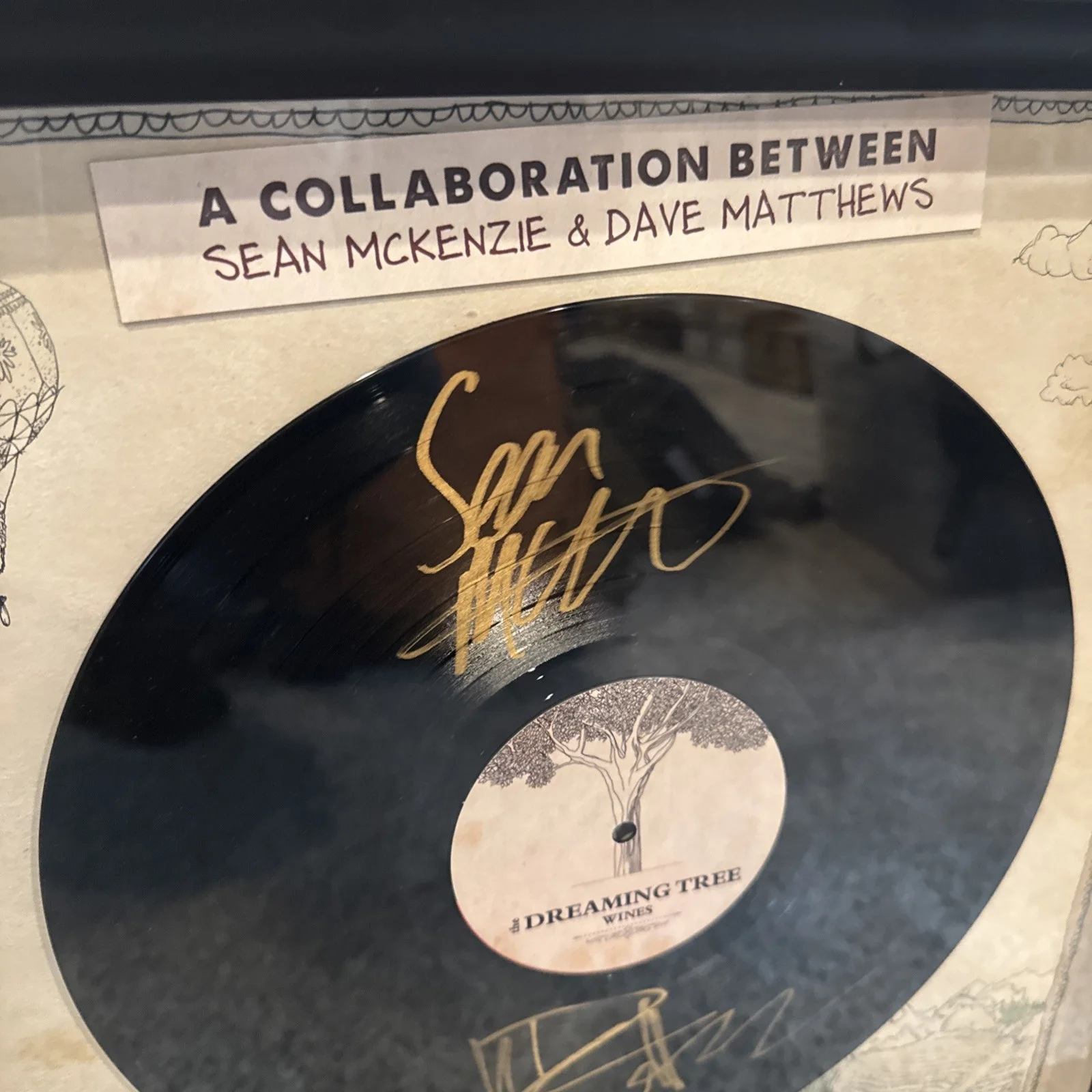 Dave Matthews And Sean McKenzie Signed Autograph Dreaming Tree Wines Album, изображение 5