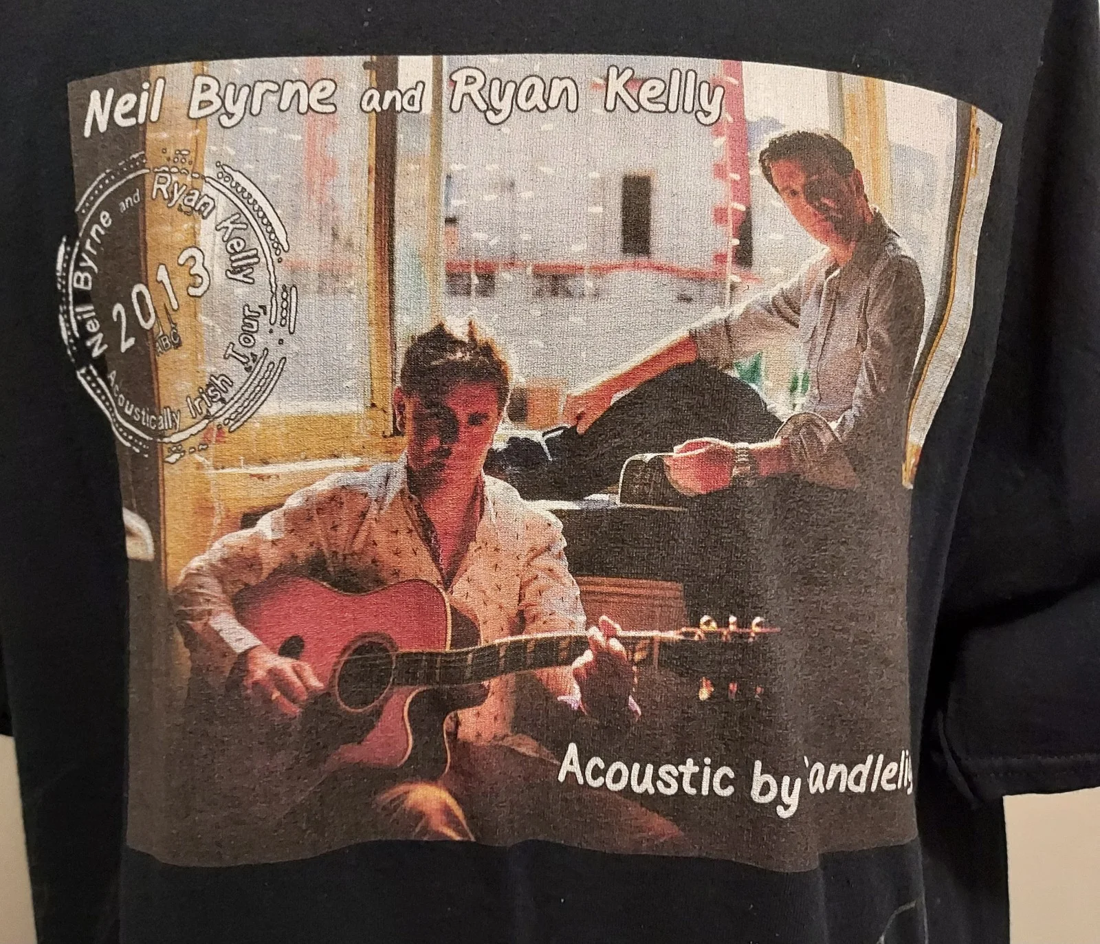 Neil Byrne-Ryan Kelly 2013 Tour "Acoustic by Candlelight" Signed Shirt ~~READ~~, image 2