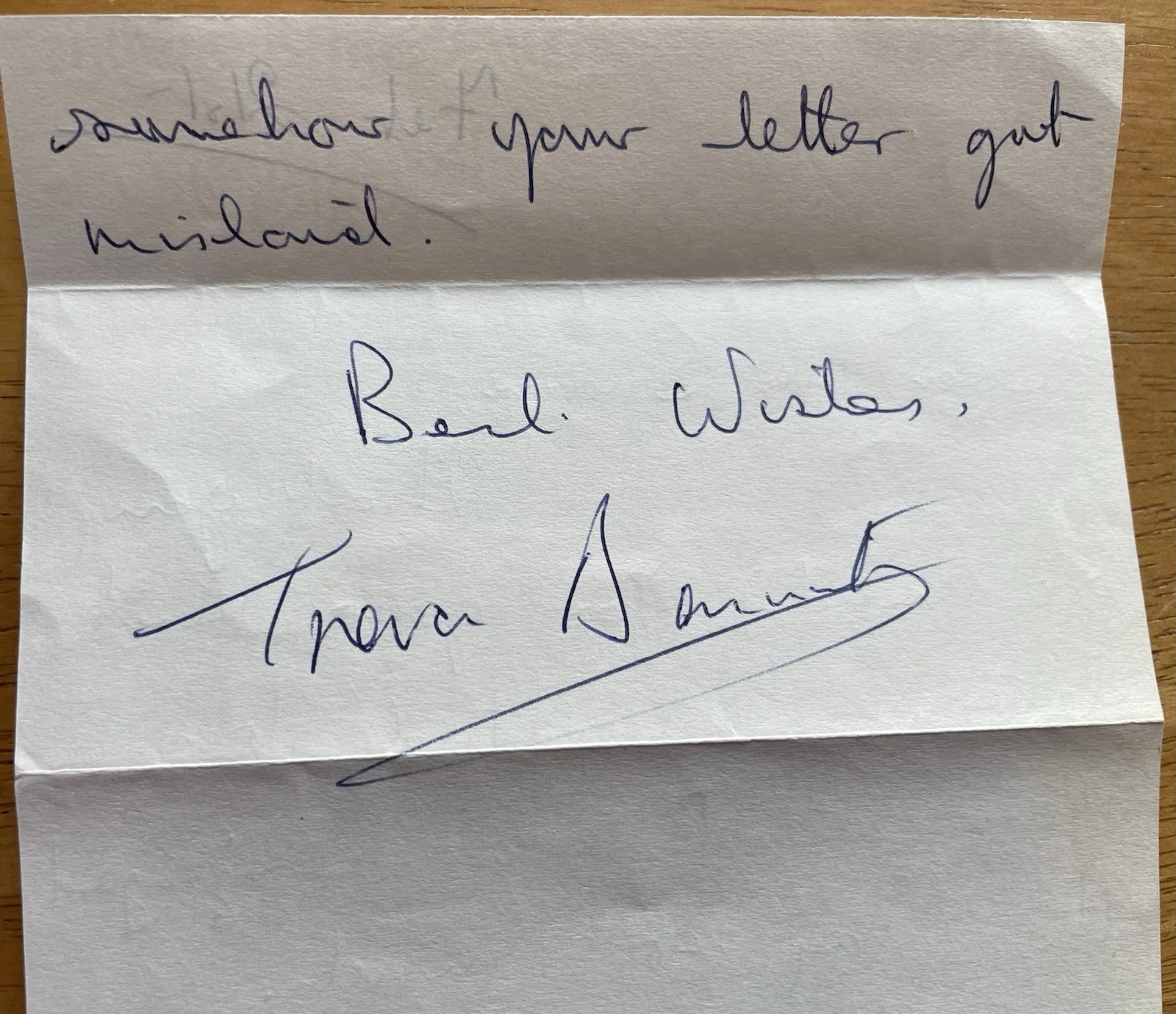 Trevor Bannister — "Mr. Lucas, Are you Being Served?" Actor Trevor Bannister Autographed Letter, image 2