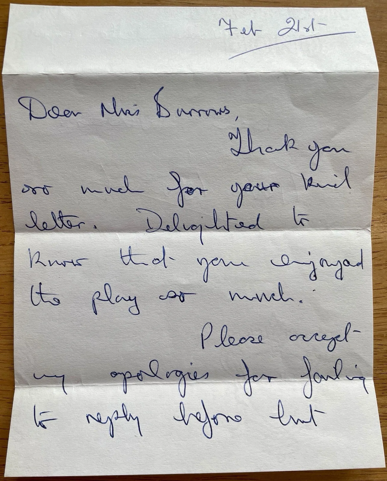 Trevor Bannister — "Mr. Lucas, Are you Being Served?" Actor Trevor Bannister Autographed Letter, image 3